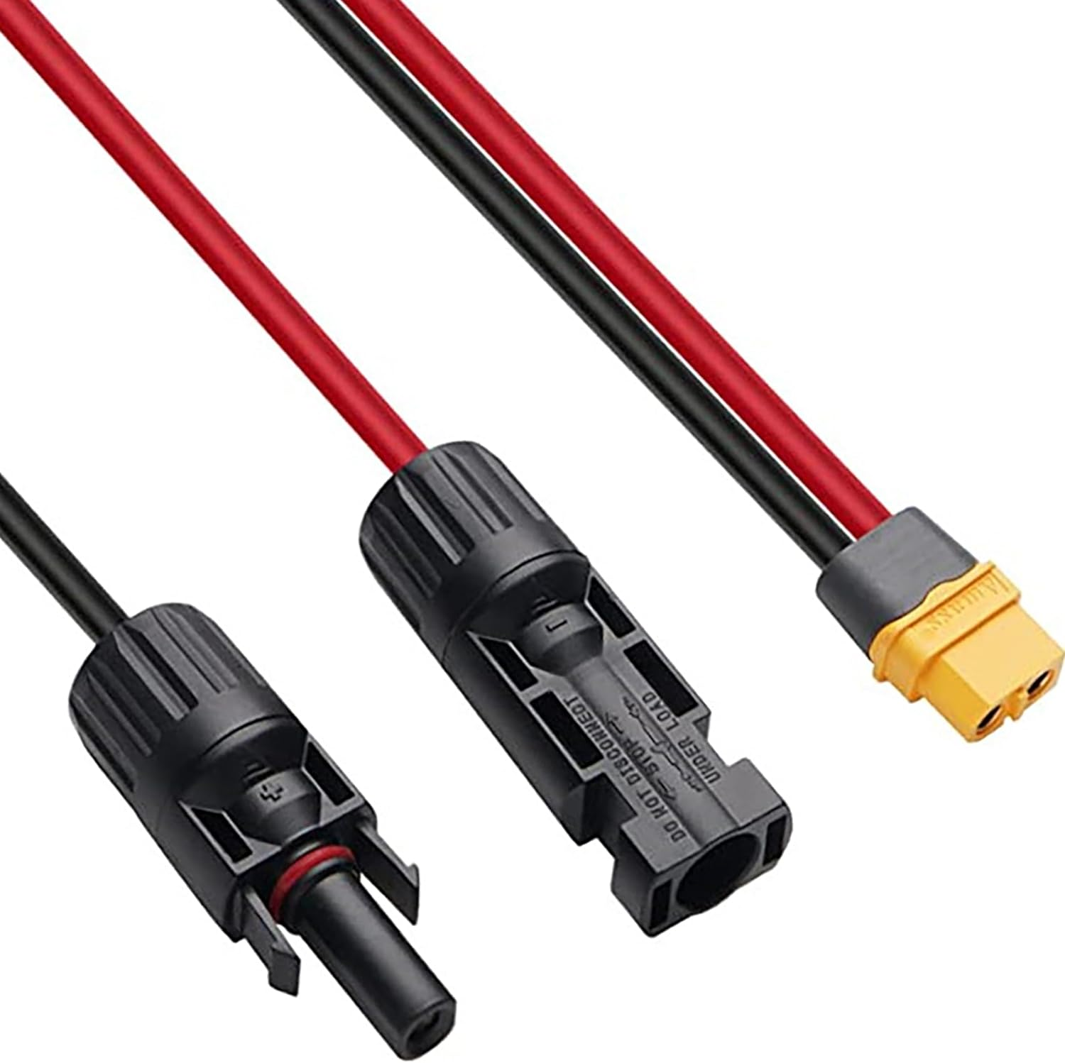 Tunghey Solar to XT60 Charge Extension Cable 12AWG Solar Connector to XT60 Adapter Cable for Solar Panel to Lifepo4 Battery RV Portable Power Station Solar Generator (0.6M) - 1M image number 5