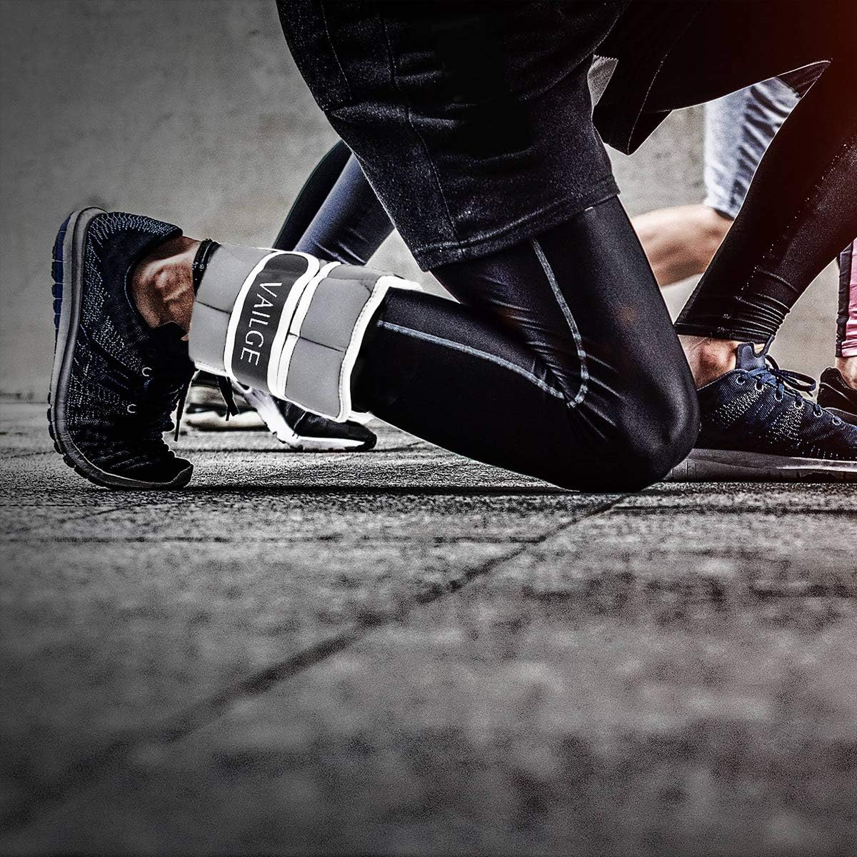 Ankle Weights Adjustable Leg Weights for Fitness Jogging Walking Exercise, Ankle Weights Women Men 0.5KG - 3KG, Black Grey Pink Blue Purple Wrist and Ankle Weights image number 4