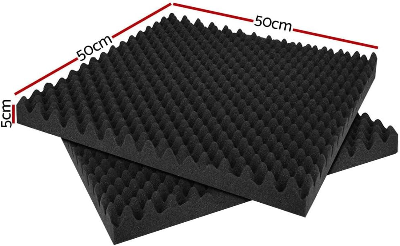 Alpha 40Pcs Acoustic Foam Panels Studio Sound Absorption Eggshell 50X50Cm image number 4