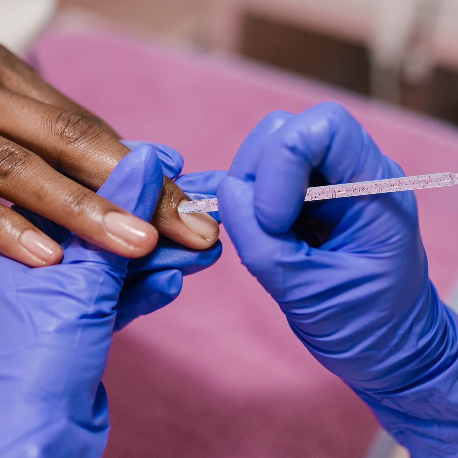 50 Pcs Crystal Cuticle Sticks, Double Heads Cuticle Pushers Sticks Remover, Nail Art Manicure Pedicure Tools (Pink) - Red image number 4