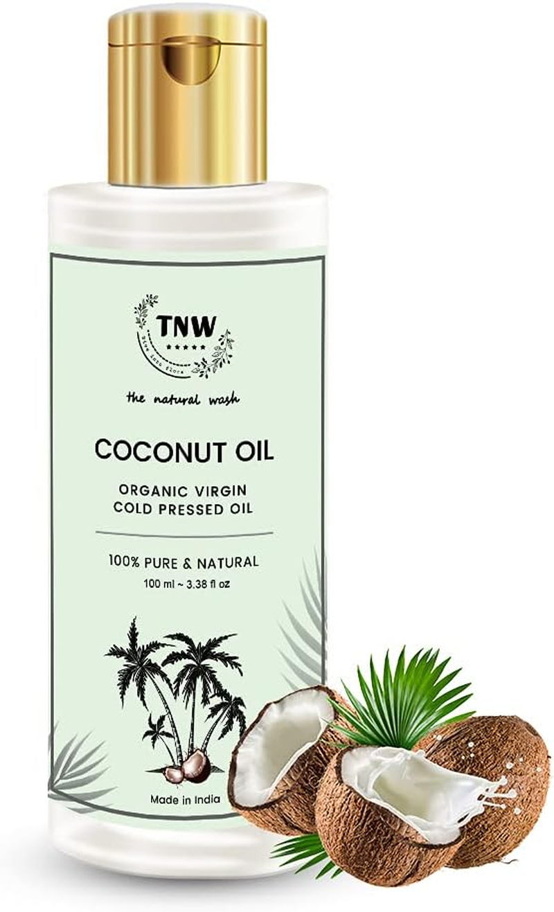 TNW-THE NATURAL WASH Cold Pressed Virgin Coconut Oil Improves Healty Skin and Hair Texture Best for Men and Women Pure & Natural Enriching & Nourishing Oil for All Age Groups - 100Ml image number 1