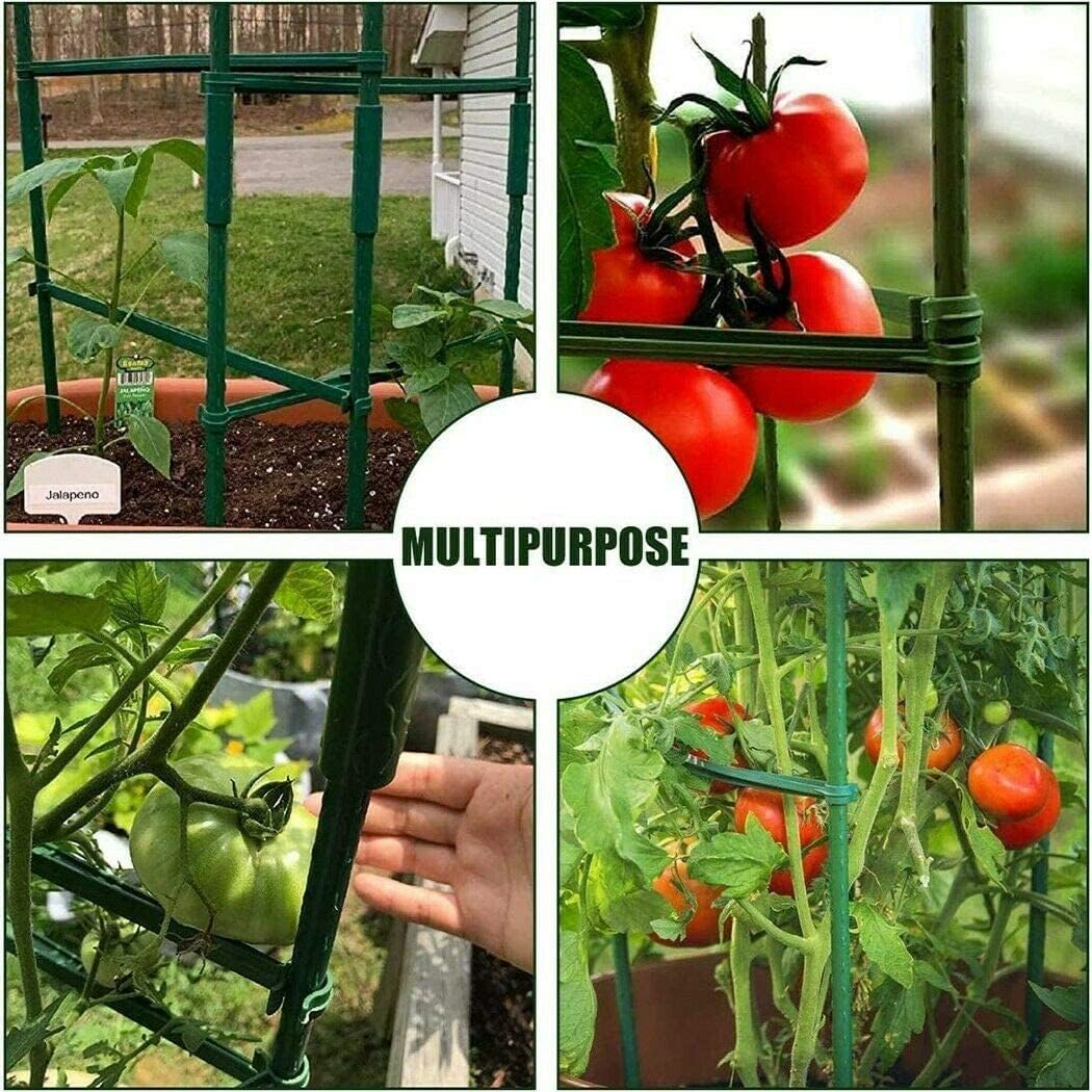 36Pcs Adjustable Plant Trellis Clip Plastic Plant Connector Stakes Garden Plastic Connector Connecting Joint Buckle Clip 16Mm image number 2