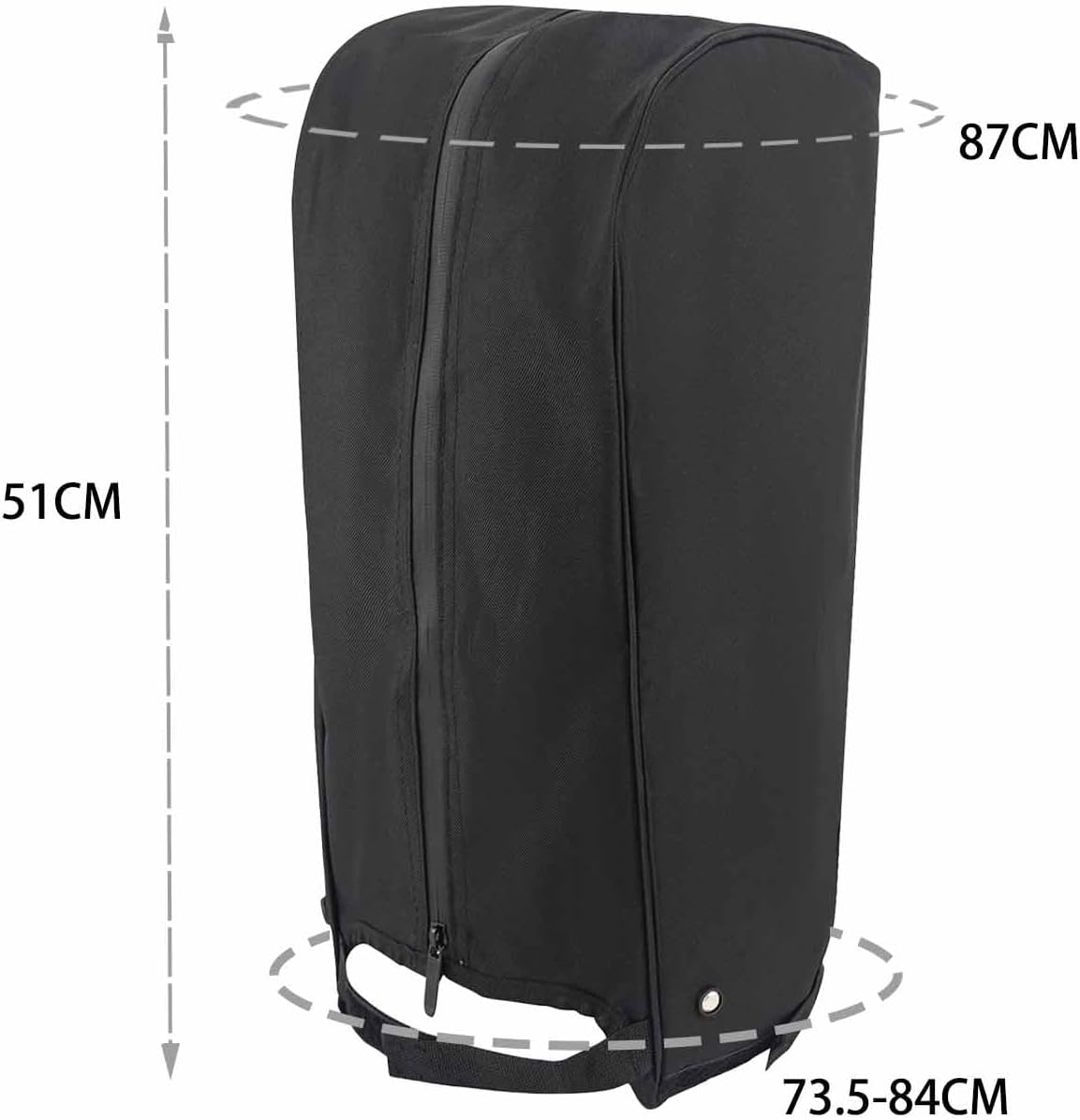 Roczential Golf Bag Cover of Waterproof, Universal Golf Cart Rain Hood for Push Trolley & Tour Bags - Windproof Black Polyester Travel Cover for Men Women image number 2