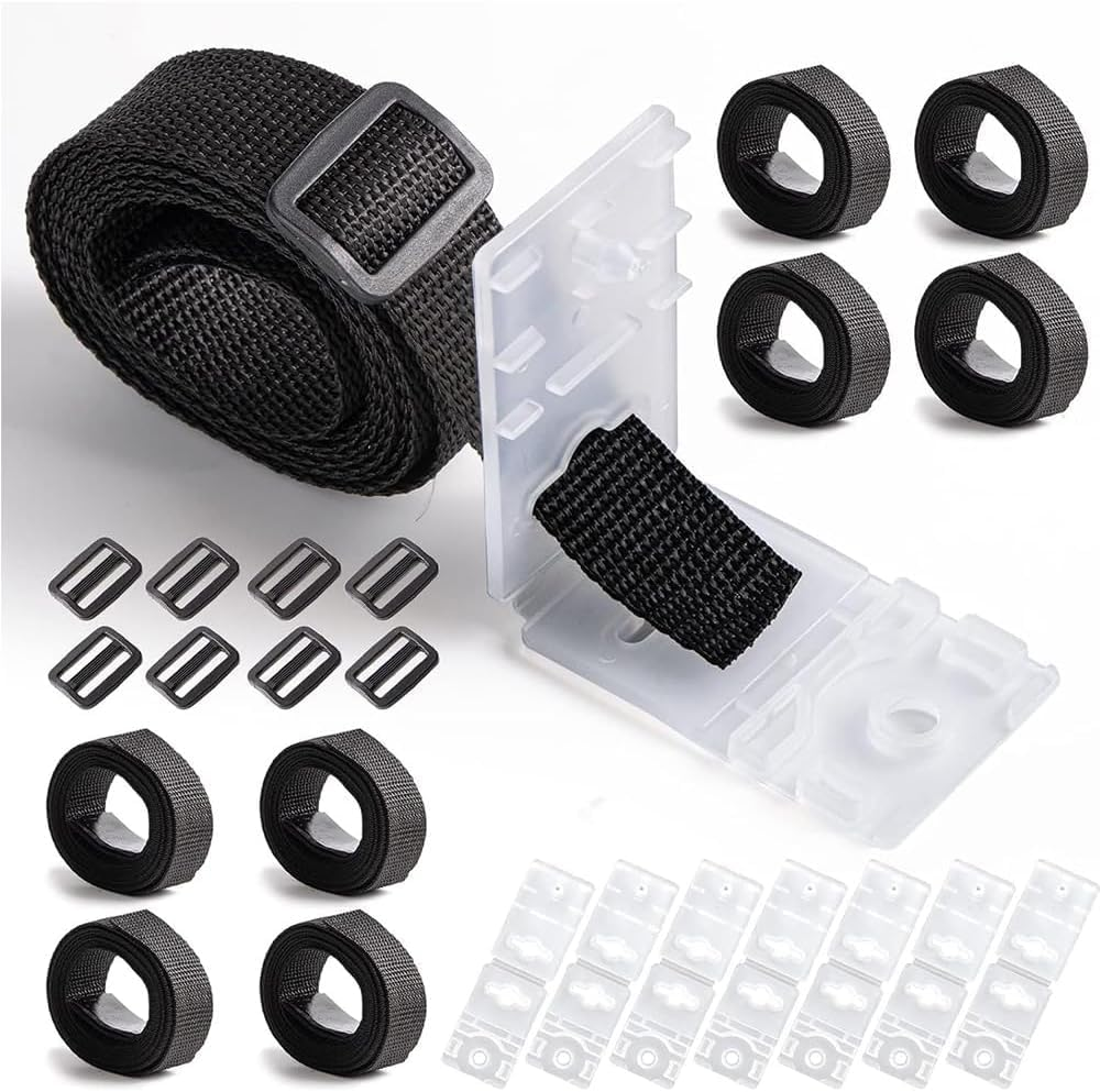 24Pcs Pool Solar Cover Reel Straps Solar Blanket Straps Kit,Pool Solar Blanket Straps Kit for In-Ground Pools Heavy Duty Reel Attachment Straps,Universal Blanket Cover Straps