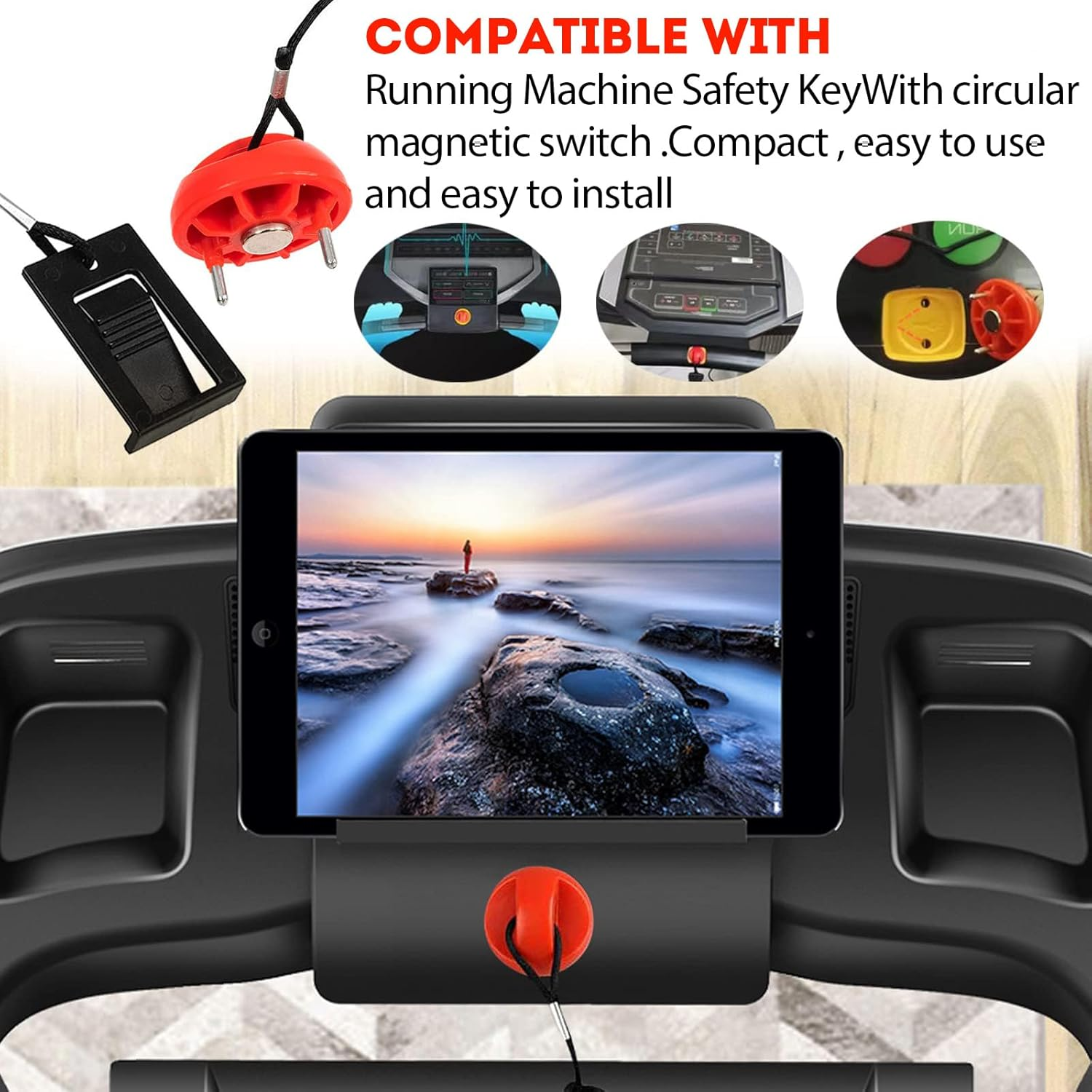 Treadmills Safety Key, Treadmill Universal Magnet Key Replacement Safety Key - 2Pcs, for Nordictrack, Proform, Image, Weslo, Reebok, Epic, Golds Gym, Healthrider Treadmills image number 3