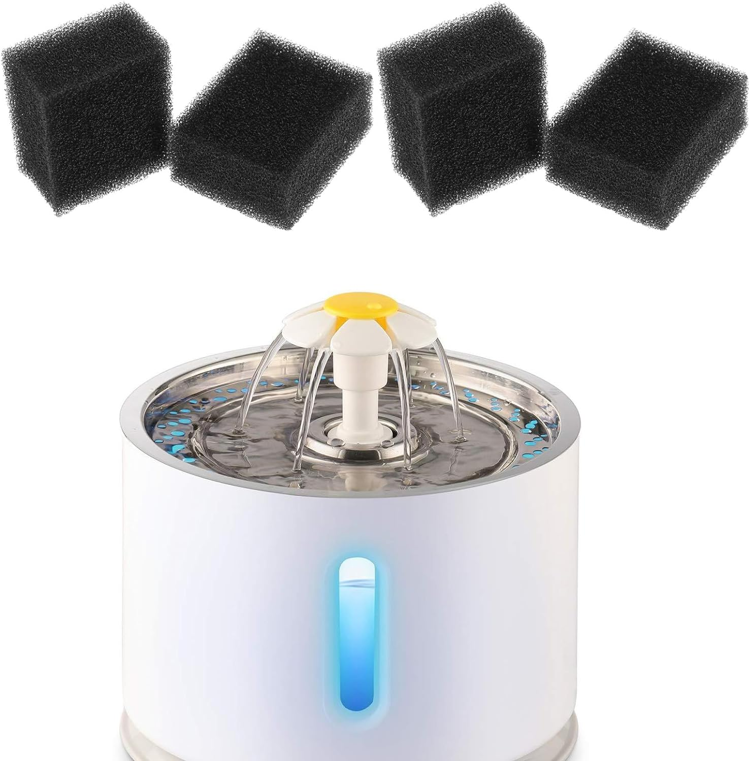 VGOL Pet Fountain Filter, Pack of 6, Compatible with Homerunpet WF20, Wireless Pet Fountain, Cat Water Dispenser, Replacement Sponge image number 3