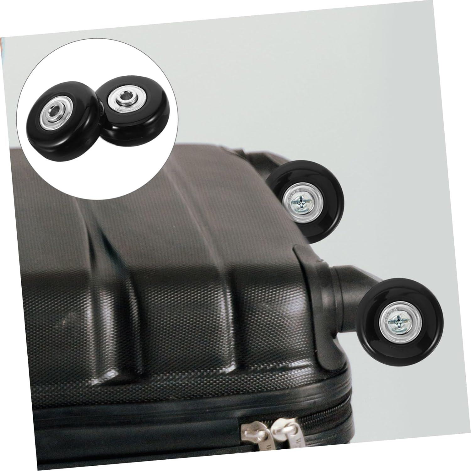 HAPINARY 2Pcs Universal Luggage Replacement Wheels Rubber Suitcase Swivel Casters Repair Kit 45X18Mm for Travel Suitcases Trolley Bags image number 1