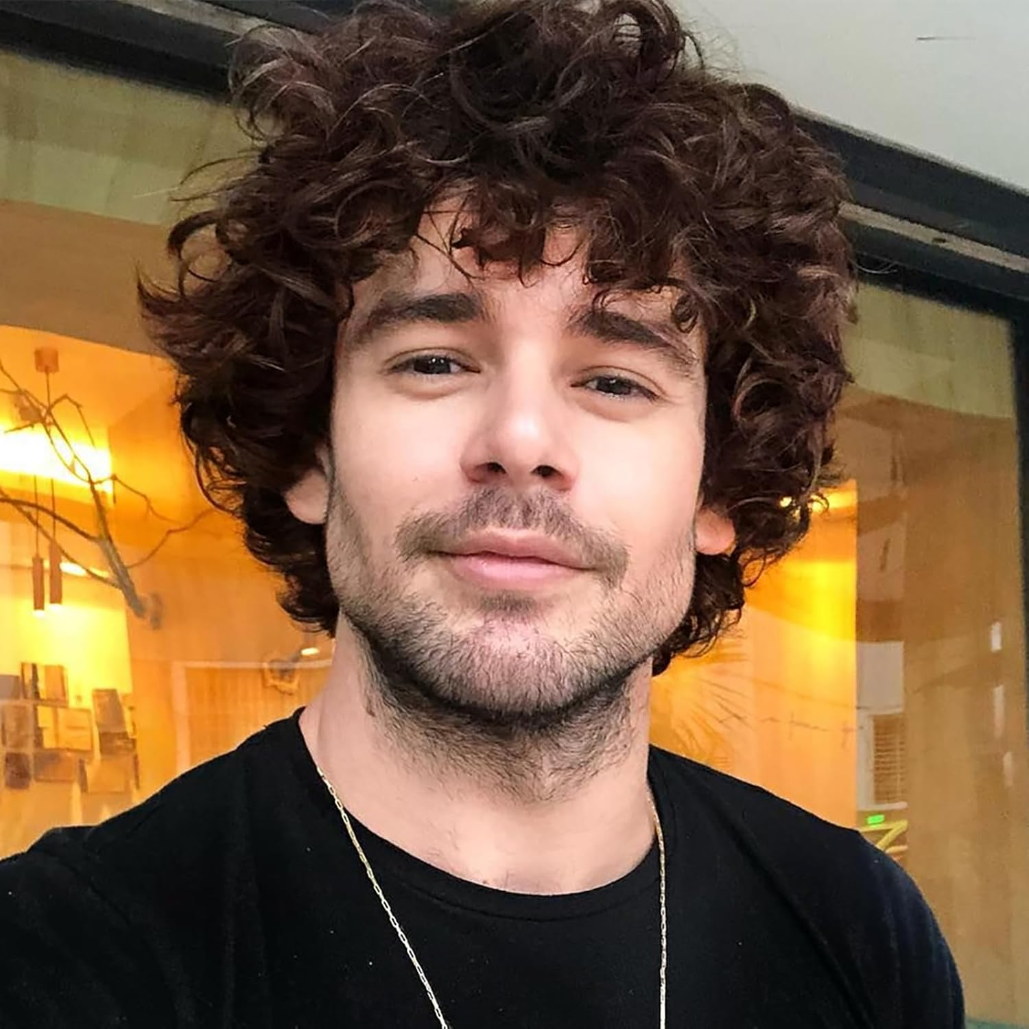 QUEENTAS Dirty Blonde Mullet Wigs for Men 13 Inch Heat Resistant Synthetic Curly Hair for 80S Costumes Fancy Party Accessory Cosplay