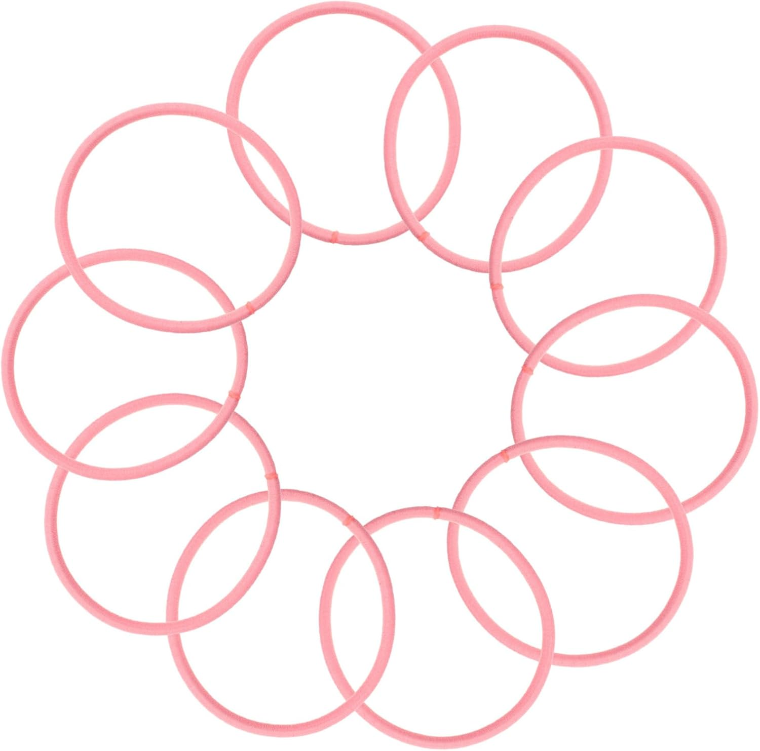 AUTSUPPL 100Pcs Red Elastic Hair Bands Nylon Thin Seamless Hair Ties for Fitness and Outdoor Activities Suitable for Types