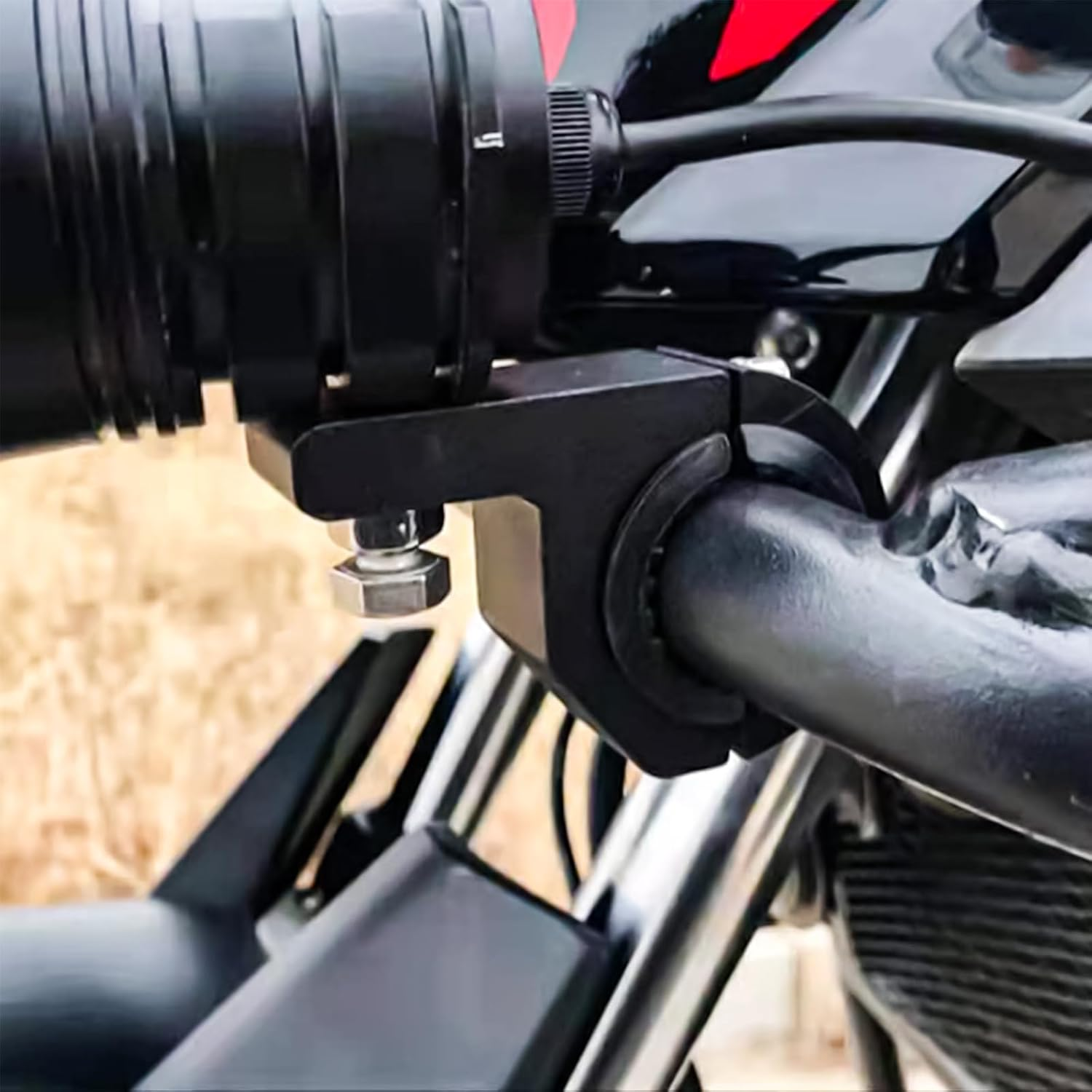 MAEZOE 4Pcs Motorcycle Light Bar Mounting Brackets Heavy Duty Tube Clamps for ATV Trucks Cars Roof Rack Universal Fit Durable Easy to Install for Riders and DIY Enthusiasts image number 2