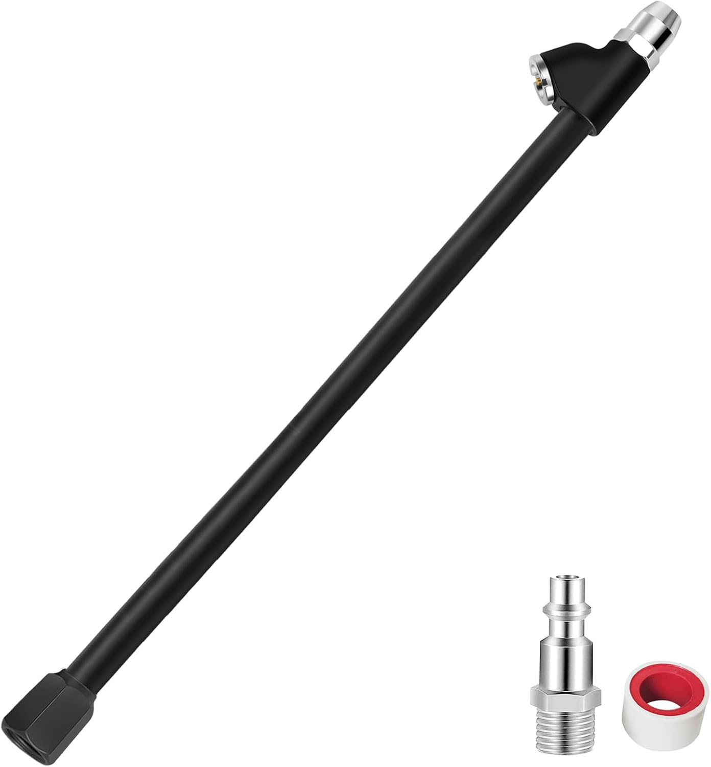 GODESON Air Chuck,12" Extended Reach Air Chucks for Tires，Heavy Duty Dual Head Air Chuck for Semi Tire Inflation,1/4" FNPT Straight Air Chuck for Truck RV Semi Dually Tires image number 3