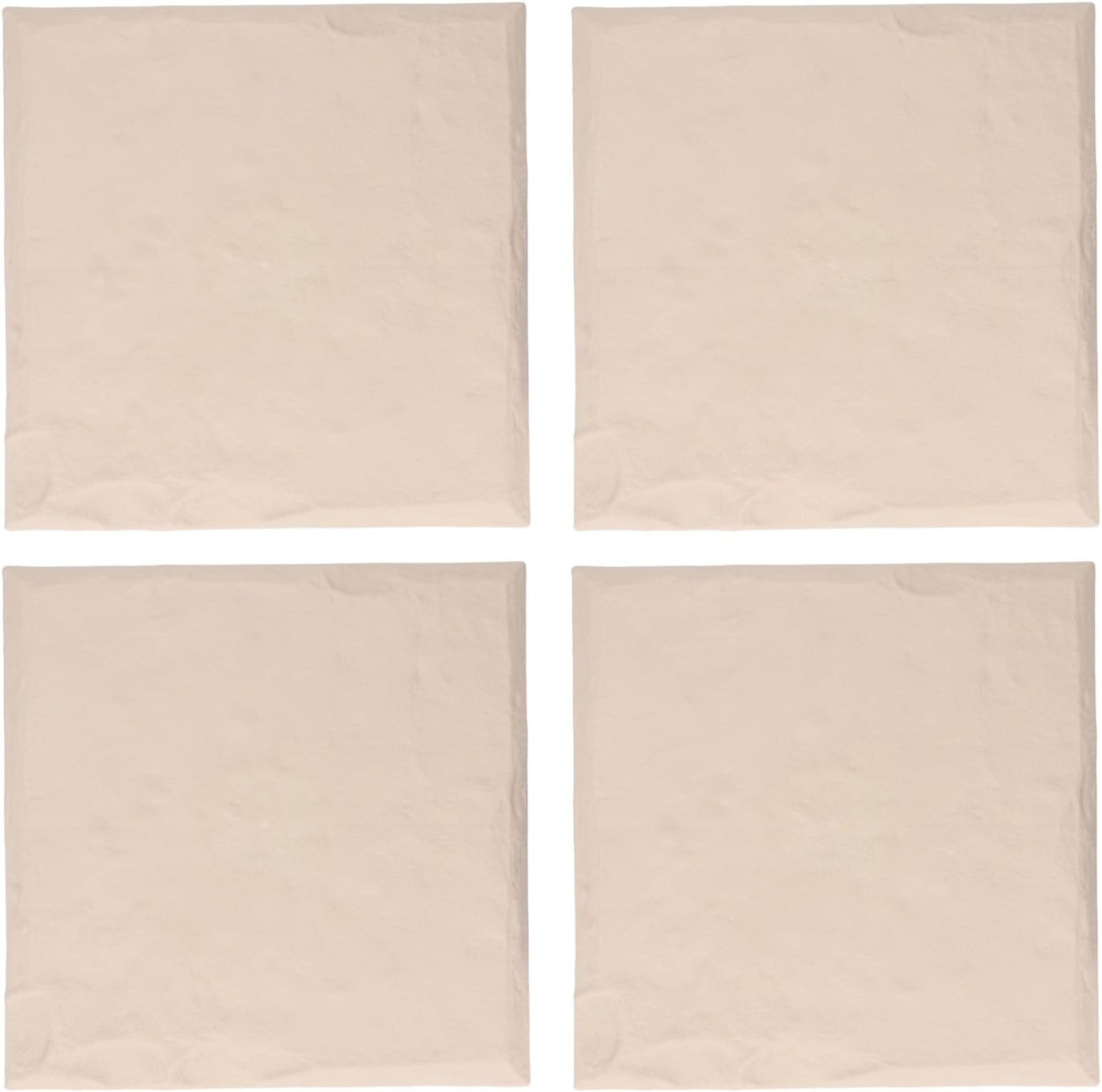 Bewinner Garden Stepping Stones Outdoor with Ground Stakes, Polypropylene Resin Weatherproof Decorative Stepping Stones Outdoor for Lawn (Quadrate)