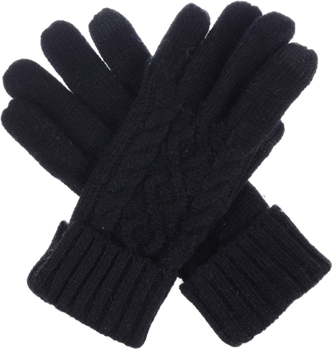 Womens Winter Cable Knit Texting Gloves for All Touchscreen Devices Smartphone Tablet
