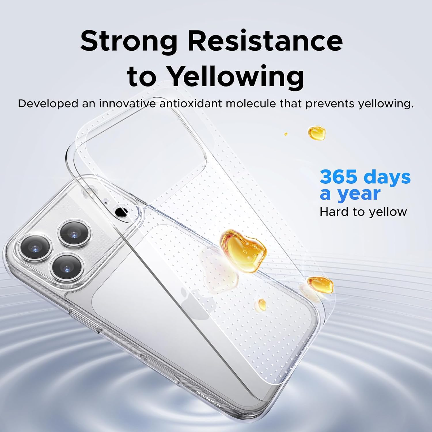 UGREEN Clear Case Compatible with Iphone 17 Pro Max 6.9-Inch, Military Grade anti Yellowing Anti-Scratch Case, Rugged Shockproof Protective Transparent Cell Phone Cover, Full Coverage image number 3