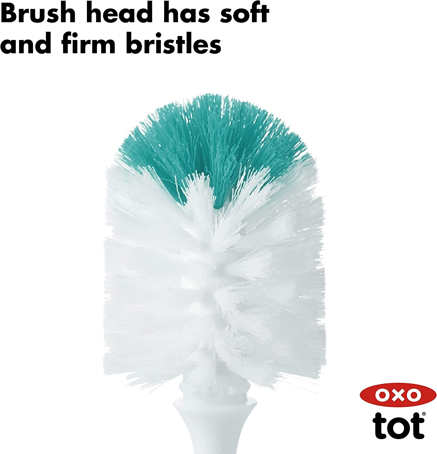 OXO TOT Bottle Brush with Stand, Teal image number 5