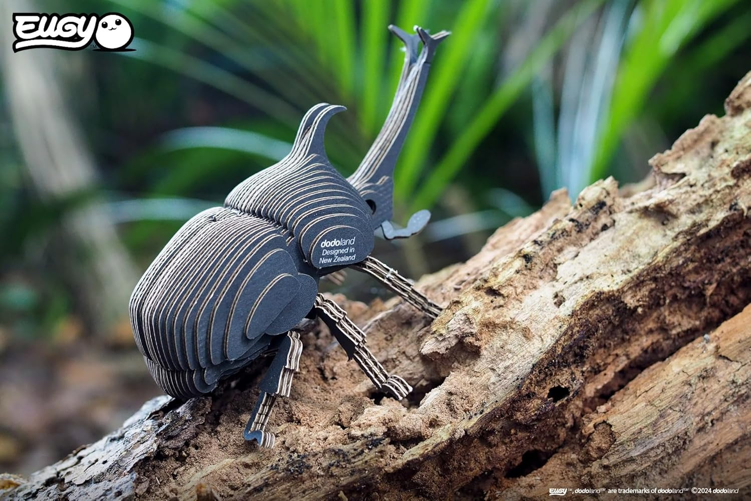 EUGY 113 Rhino Beetle 3D Puzzle - 34 Piece Eco-Friendly Educational Toy Puzzle for Boys, Girls & Kids Ages 6+ image number 3