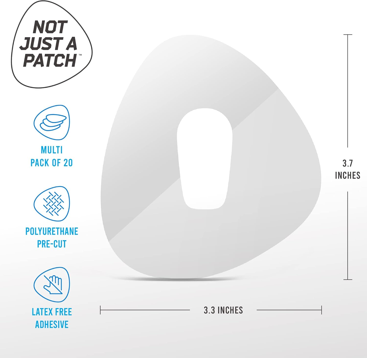 NOT JUST a PATCH CGM Sensor Patches for Dexcom G6 (20 Pack) - Durable Protection for 10-14 Days - Clear Transparent Pre-Cut Dexcom G6 Adhesive Patches image number 5