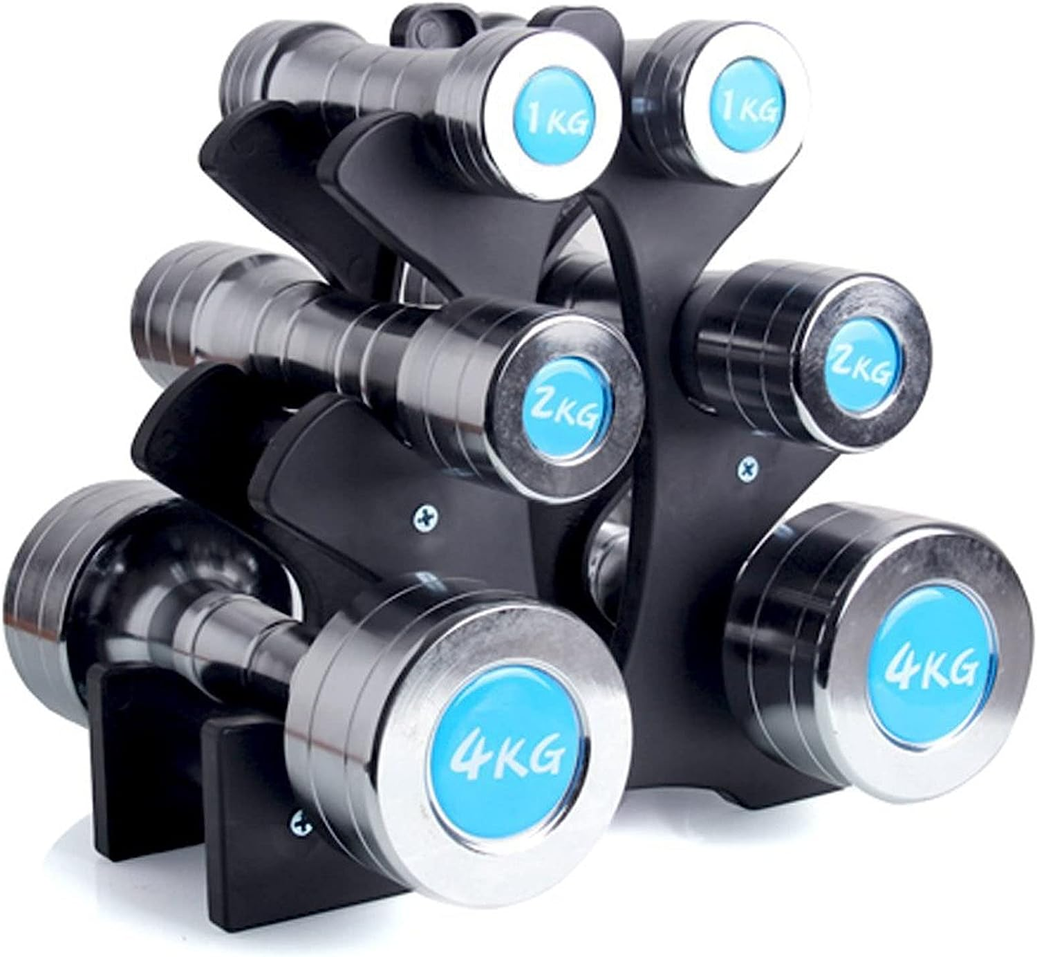 Dumbbell Rack, 3 Tier Compact Dumbbell Rack Stand, Tripod Dumbbell Storage Rack, Weight Rack, Weight Stand Holder for Home Gym, 20Kg Weight Capacity, Easy Assembly image number 6