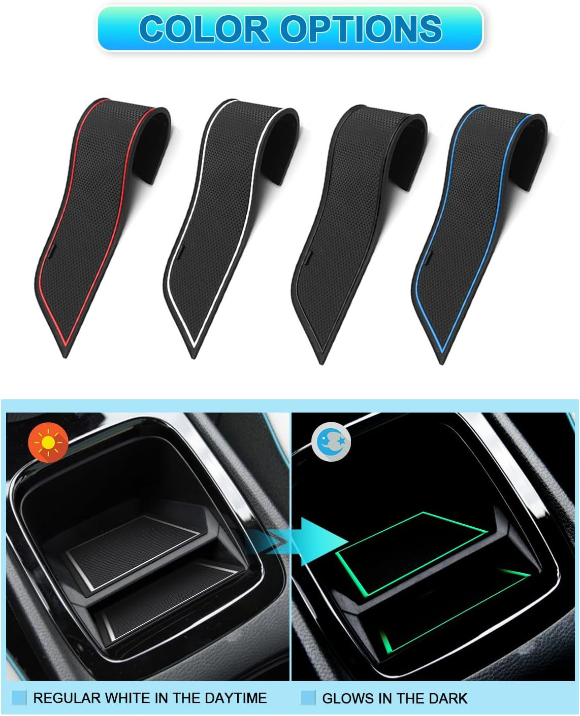 CDEFG Compatible with BMW X1 U11 2023 2024 2025 Rubber Mats Centre Console Non-Slip Mats Non-Slip Cup Holder Non-Slip Rubber Car Mat Ix1 X1 U11 Accessories (Black)