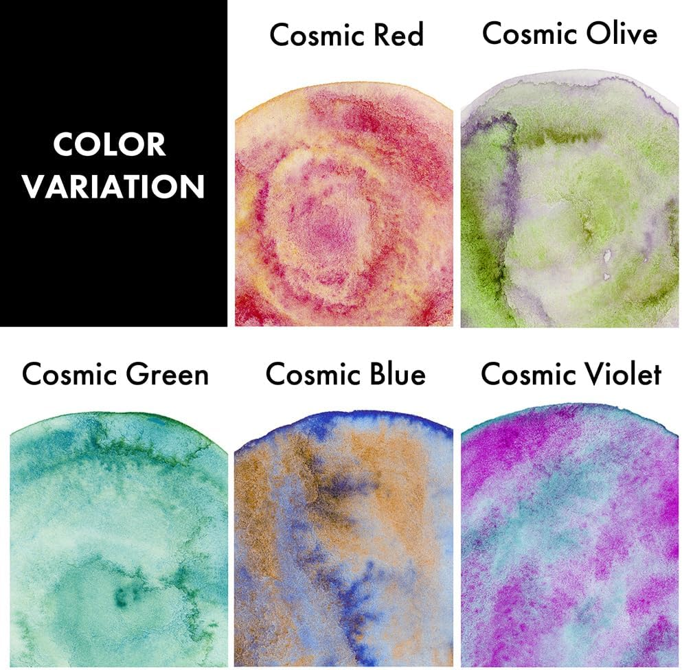 Kuretake Gansai Tambi GRANULATING Colours Ⅱ, 5 Colour Set, Watercolour Paint Set, Ideal for Calligraphy, Illustrations, Brush Lettering, Fineart and More, Made in Japan, MC20GN2/5V image number 1