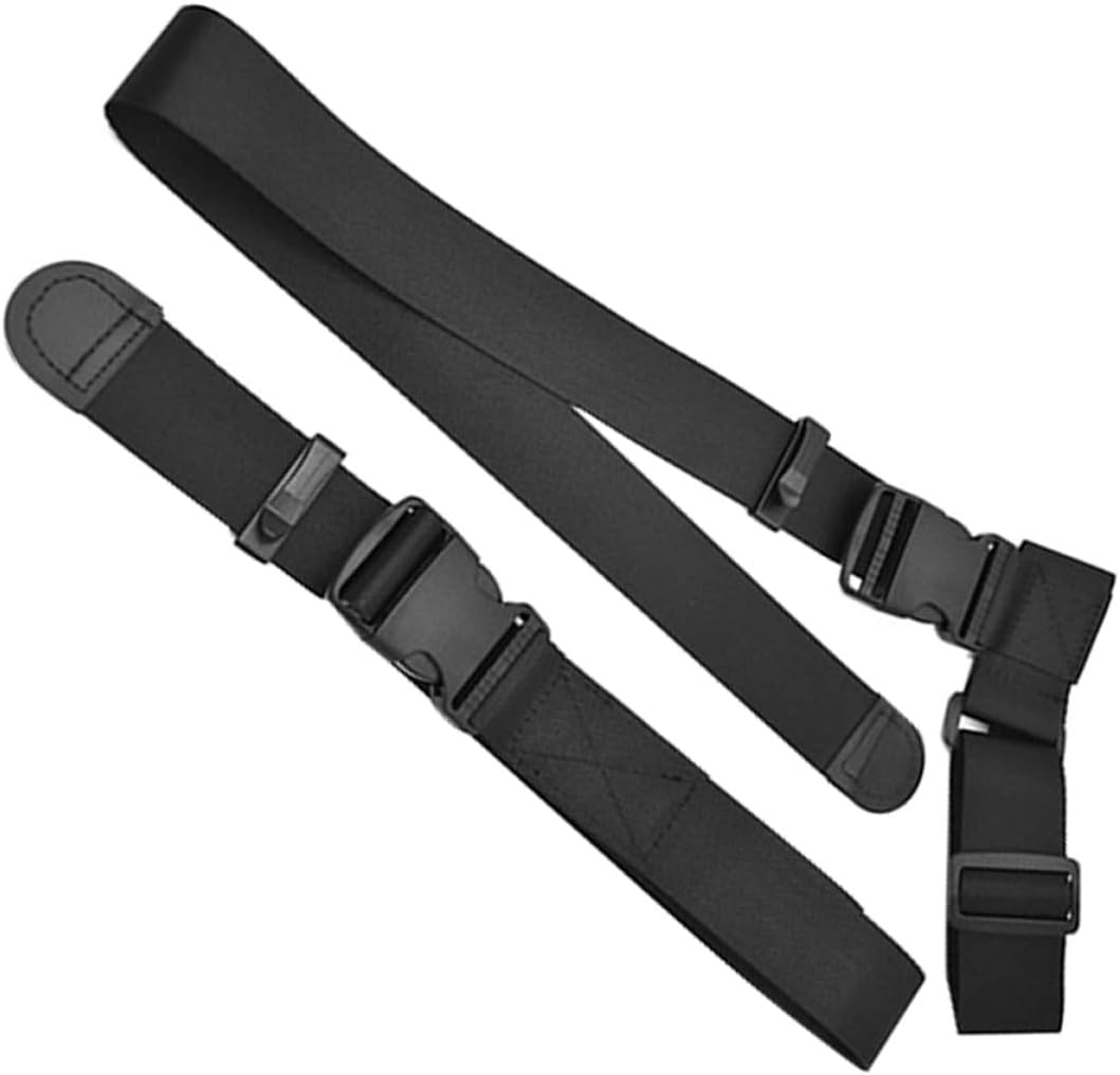 Ifundom Adjustable Luggage Connector Strap Set with Buckle Clips for Suitcases and Backpacks, Black Sturdy Travel Belt for Secure Bag Linking and Replacement Accessories image number 3