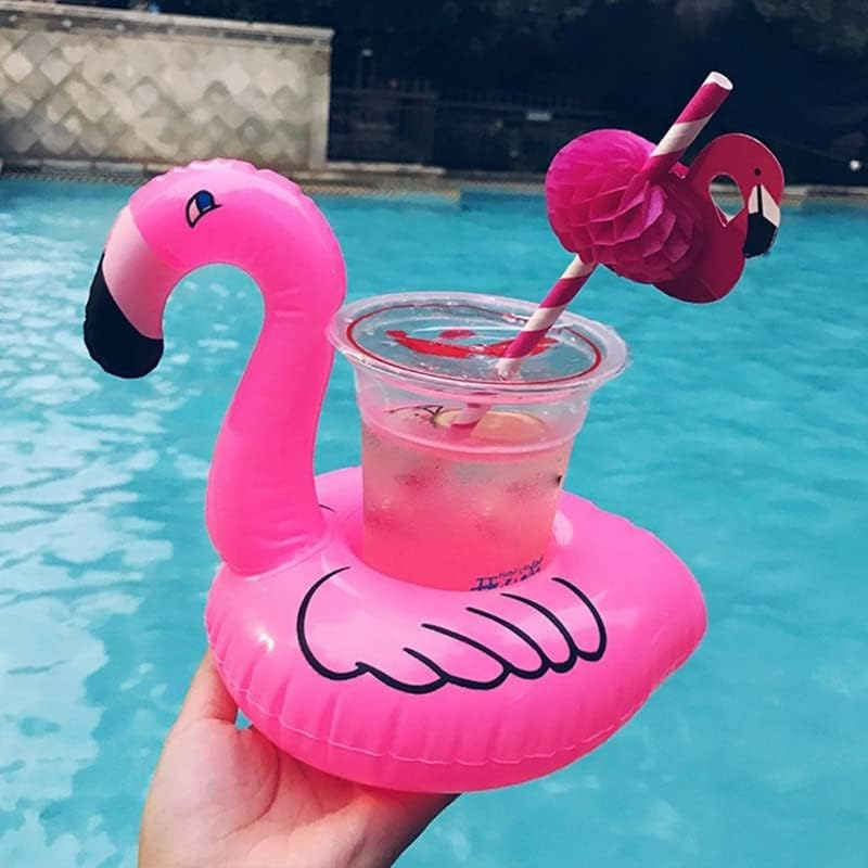 AIMALL Inflatable Floating Drink Cup Can Beer Holder Swimming Pool Bath Beach Party for Pool, Bath, Beach Party, Summer Decorations, Lightweight Floatable Drink Can Holder image number 4