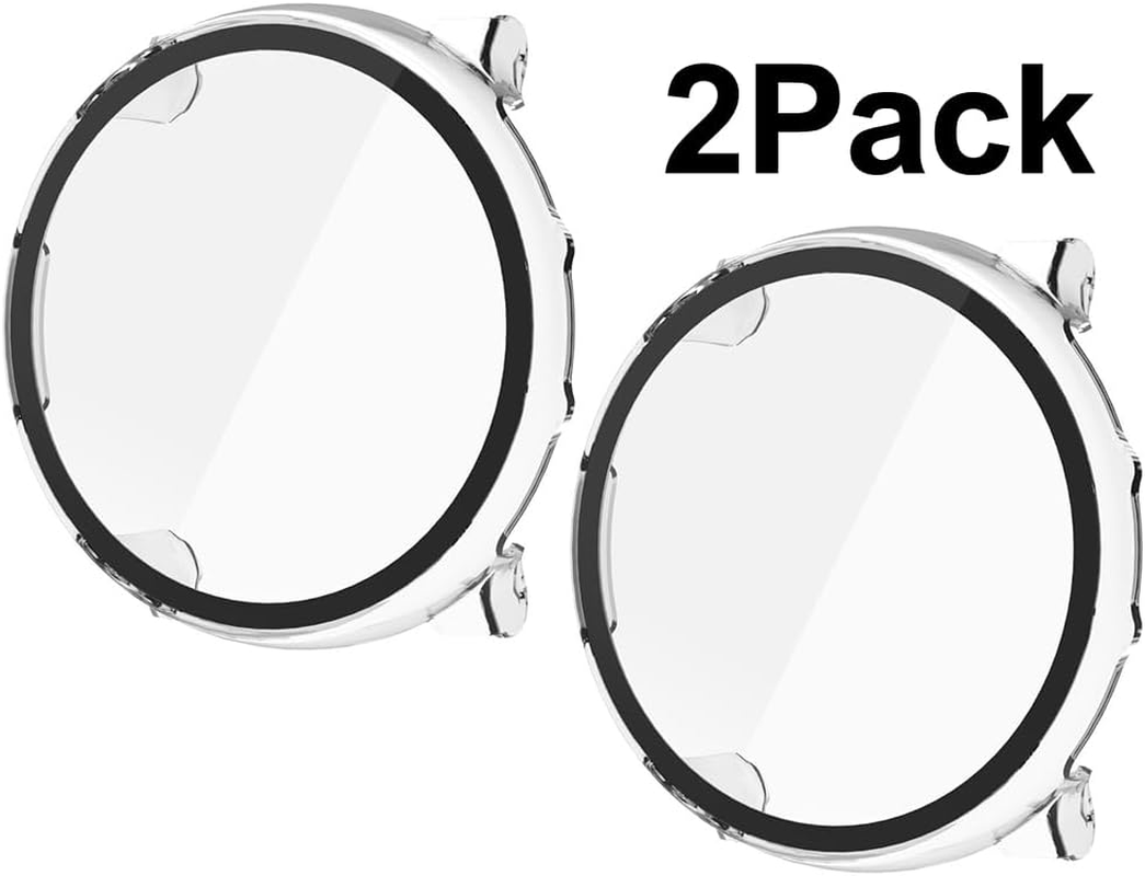 Akanry [Pack of 2 Hard Case Compatible with Vantage V3 with Screen Protector, 9H Hardness Hard PC Tempered Glass Thin Case, 2 Transparent image number 3