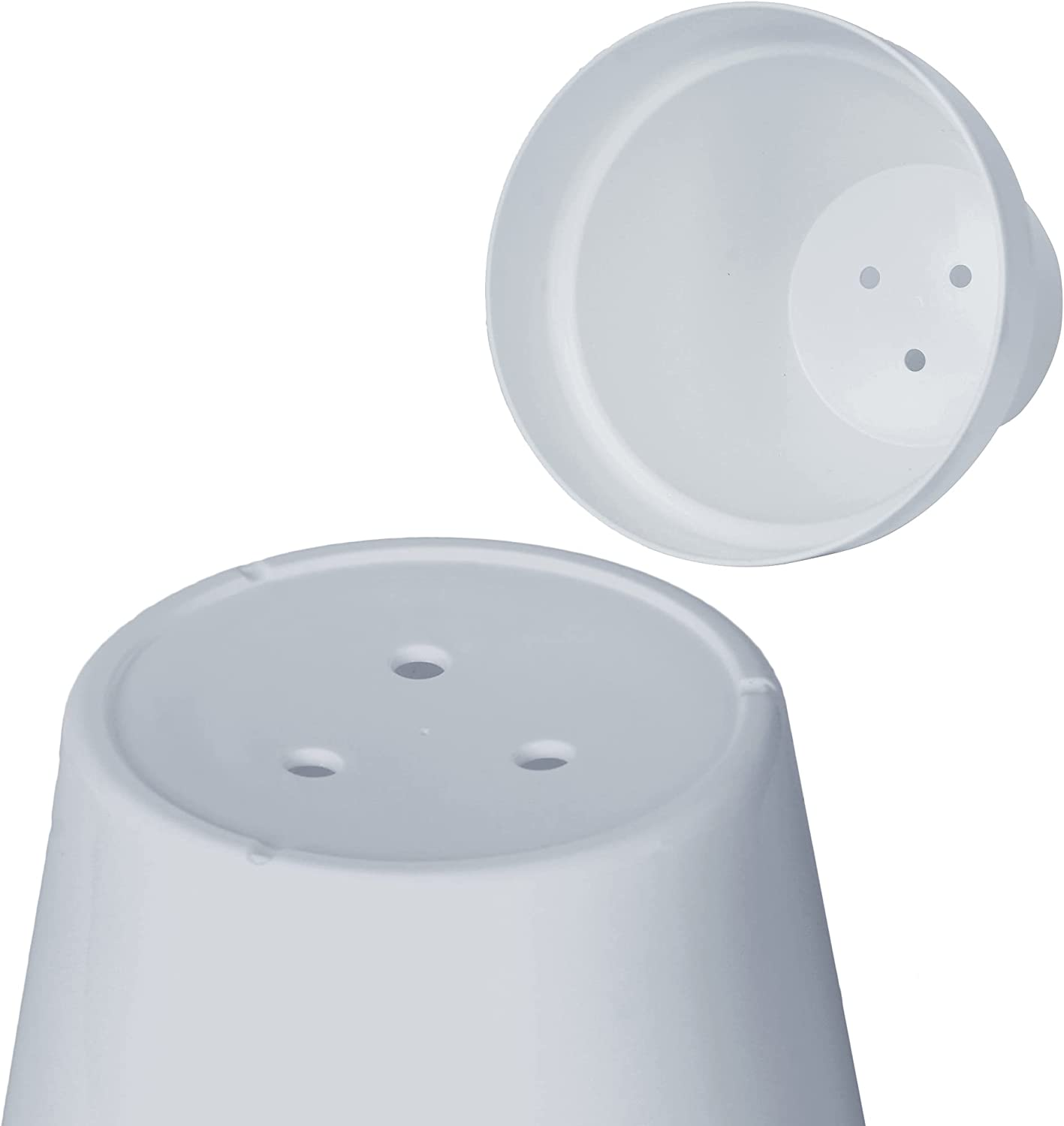 Youngever 24 Pack 5CM Mini Plastic Planters, Indoor Flower Plant Pots, Grey Gardening Pot with Drainage - NO Plant Included (Classic) image number 2