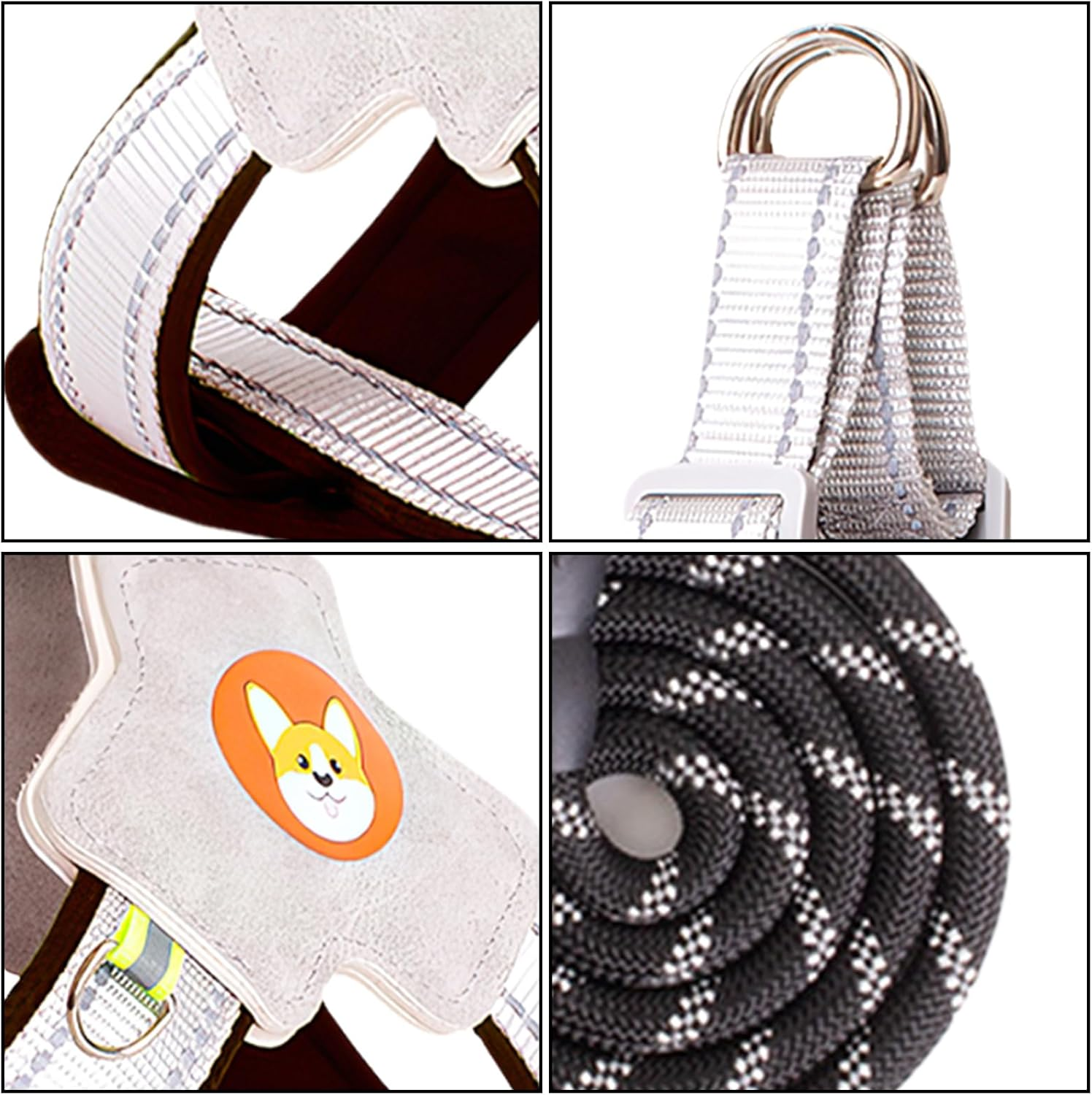 Adjustable Kitten Harness and Lead Set with Reflective Strips, Escape Proof Puppy Kitten Vest Harnesses, Cat Vest Harness and Lead Sets, for Small Medium Cats Pets Outdoor Walking Escape Proof (Black) image number 3