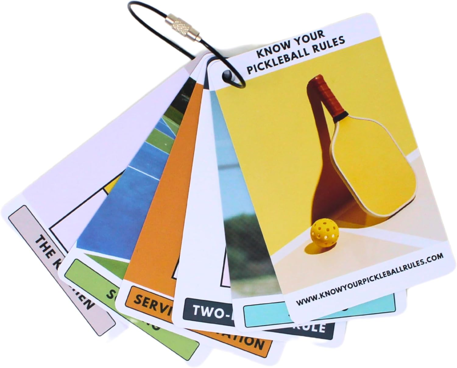Pickleball Rules Bag Tags - Pickleball Rules Made Easy - Courtside Rules Reference - Quick Start Guide| Pickleball Rulebook | Pickleball Gift | Follows USA Pickleball Rules image number 3