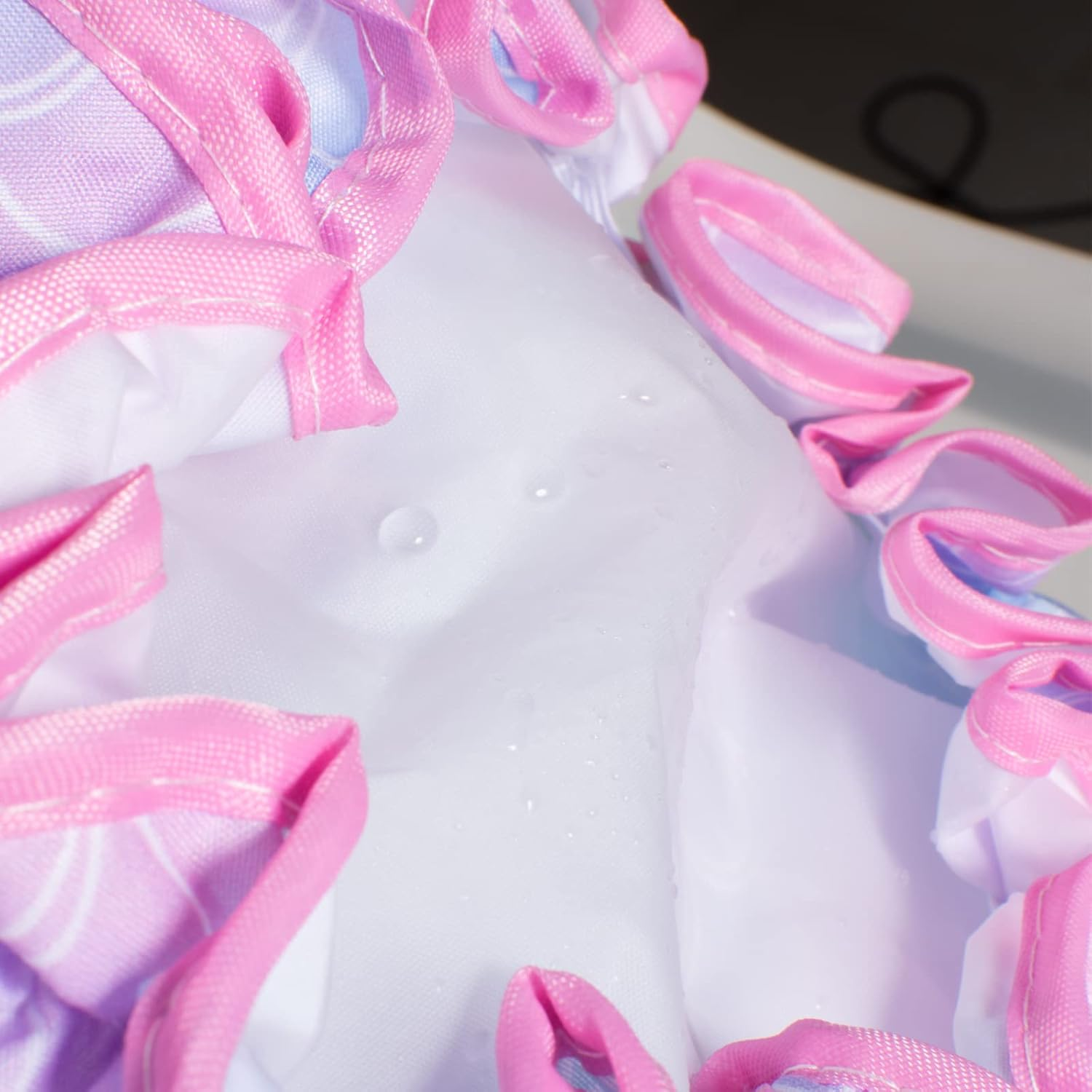 Qeuly Shower Cap for Kids, 2 Pack Kids Shower Caps Reusable Double Layer Waterproof Toddler Shower Cap, Elastic Band Kids Bonnets for Girls and Boys (Galaxy + Mermaid) image number 1