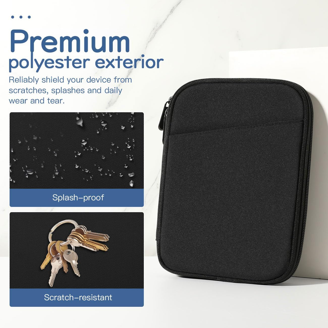 Vinabilia 6-7 Inch Protective Sleeve Carrying Case for All-New 6" Kindle 11Th Gen 2022/10Th Gen 2019/8Th Gen 2016, 6.8" Kindle Paperwhite 11Th/10Th Gen 2021/2018, Kindle Oasis E-Reader, Black