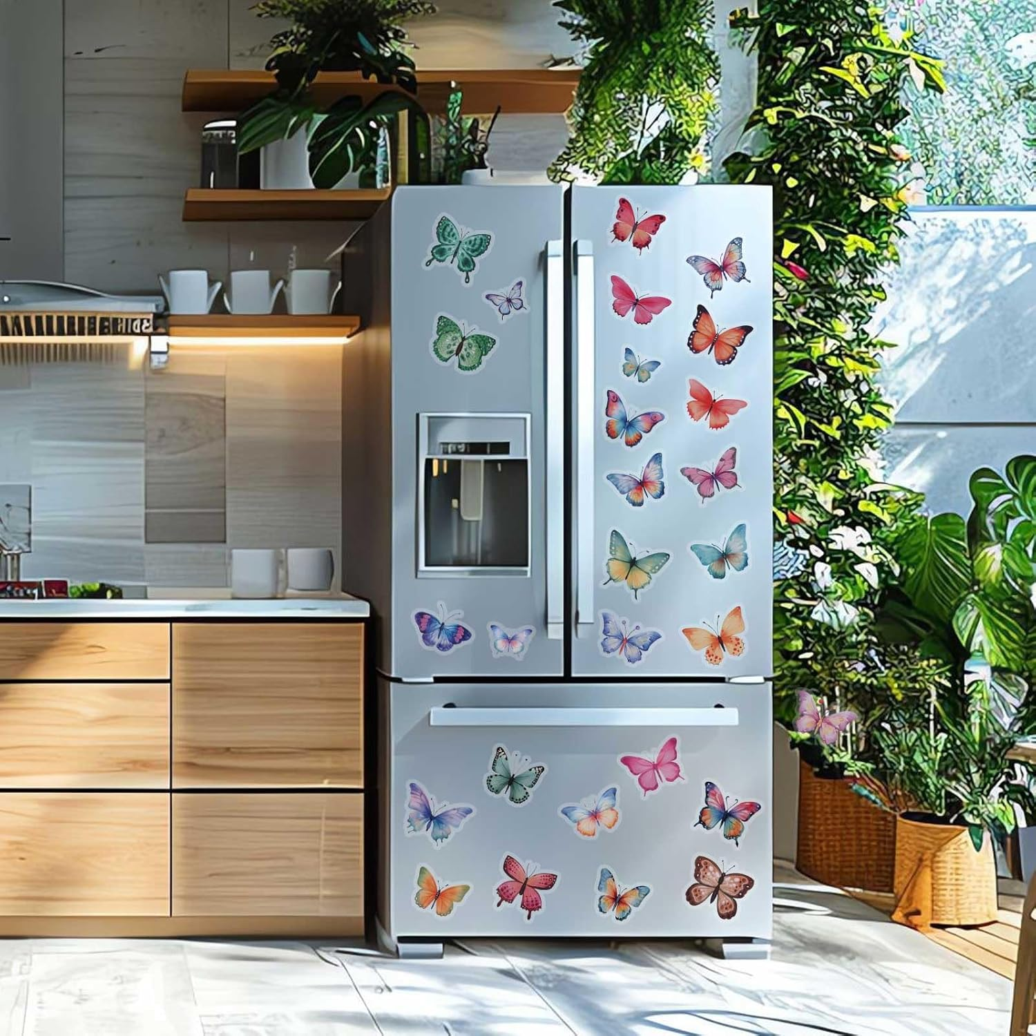 8Pcs Butterfly Wall Stickers, Big Butterfly Decorations for Wall Butterfly Room Decor Big Butterfly Decal Large Butterfly Decorations for Bedroom Nursery Room D&eacute;cor image number 4