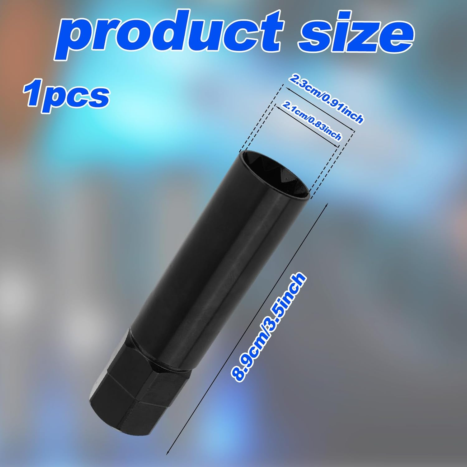 10 Spline Lug Nut Socket Replacement for TA23-21/22, Premium Alloy Steel Heavy-Duty 10 Point Socket for Truck & SUV Wheel Lock Nuts Compatible with Bimecc 10-Spline Lug Key image number 2