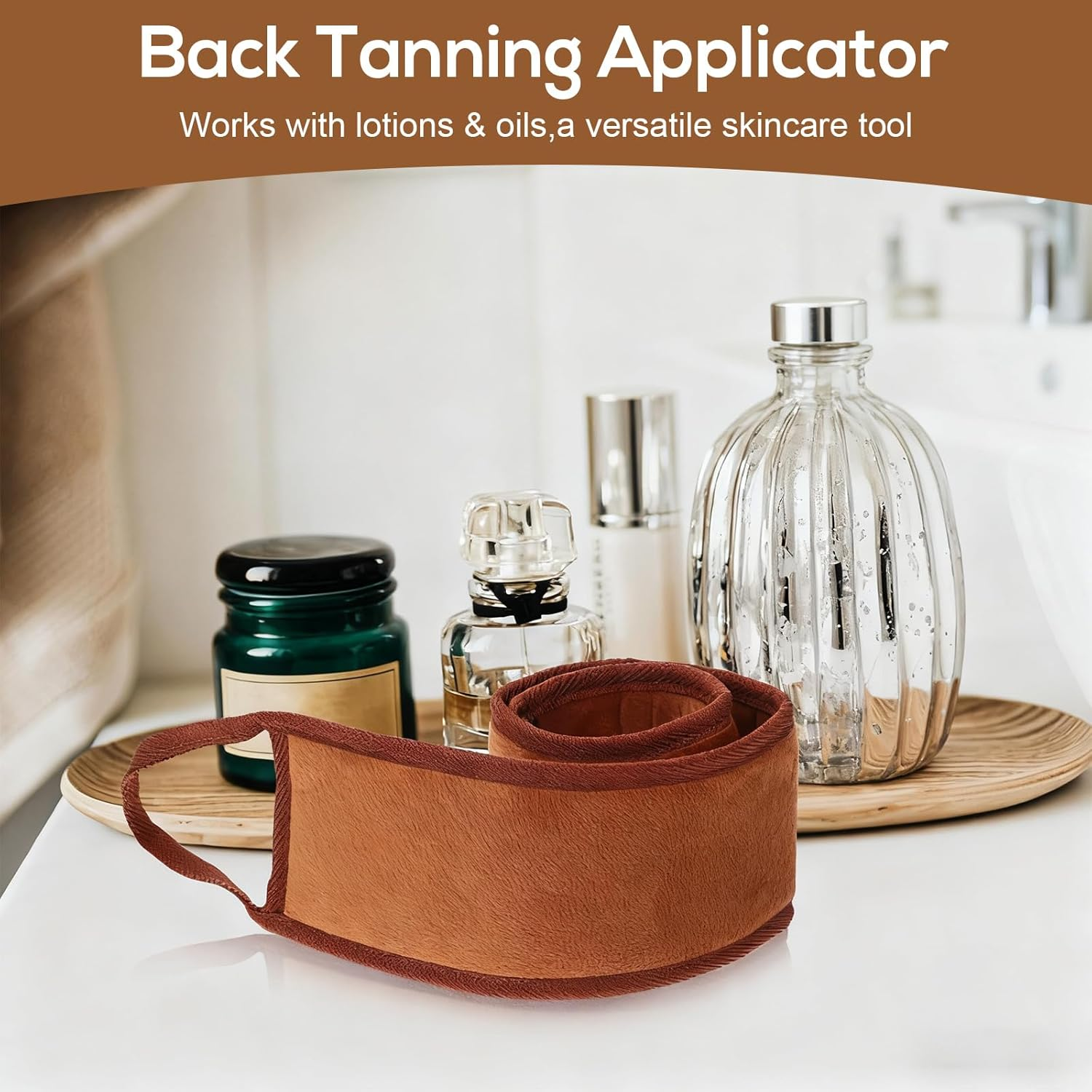 Tzylomirx Tanning Mitt & Back Lotion Applicator with Thumb, for Evenly Apply Self Tanner Glove, Streak-Free Bronzed Glow | Fake Tan, Sunless Tan & Spray Tan Glove, for Fake Tan and Lotion