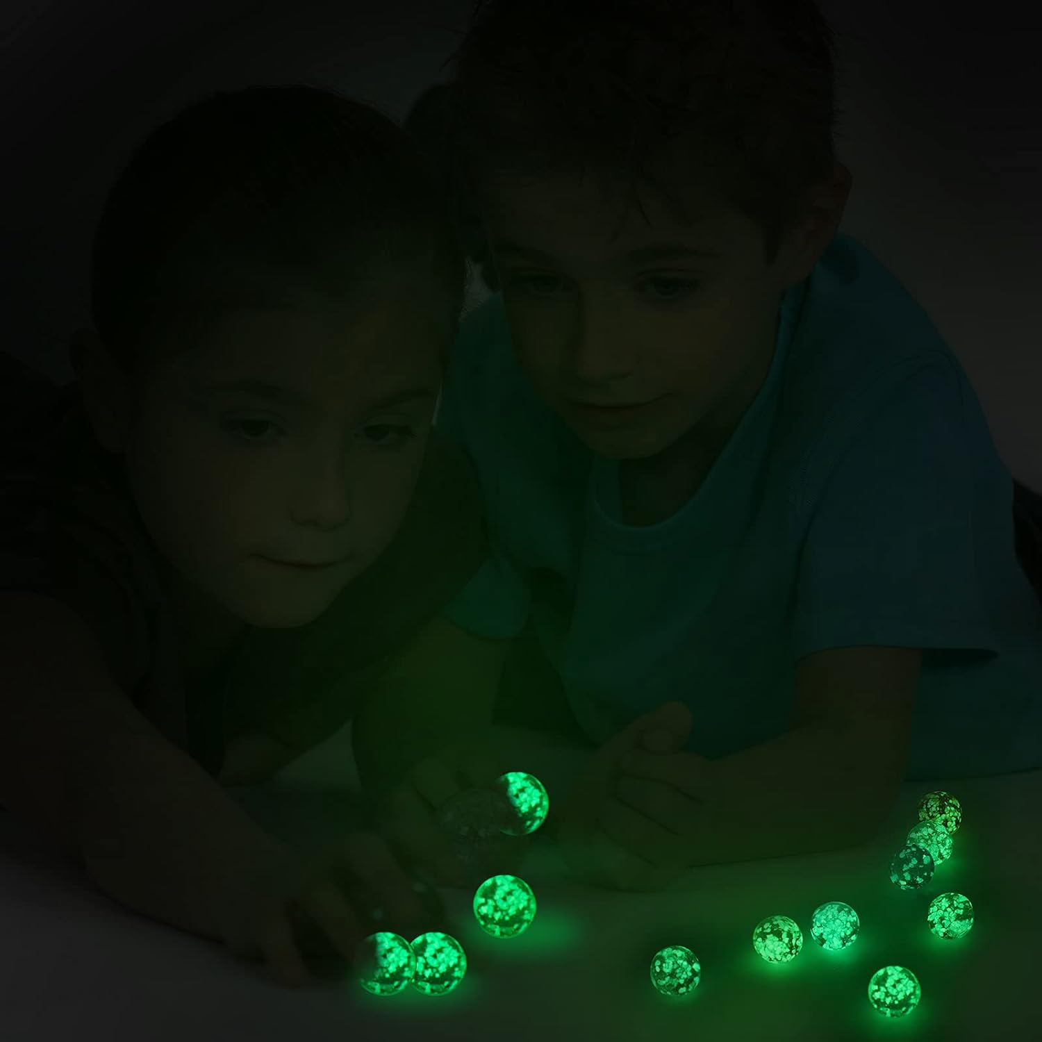 48 Pieces Marbles Glow in the Dark Mixed Colors Luminous Glass Marbles Runs for Kids Marble Games DIY and Home Decoration (0.8 Cm/ 0.32 Inch) image number 5