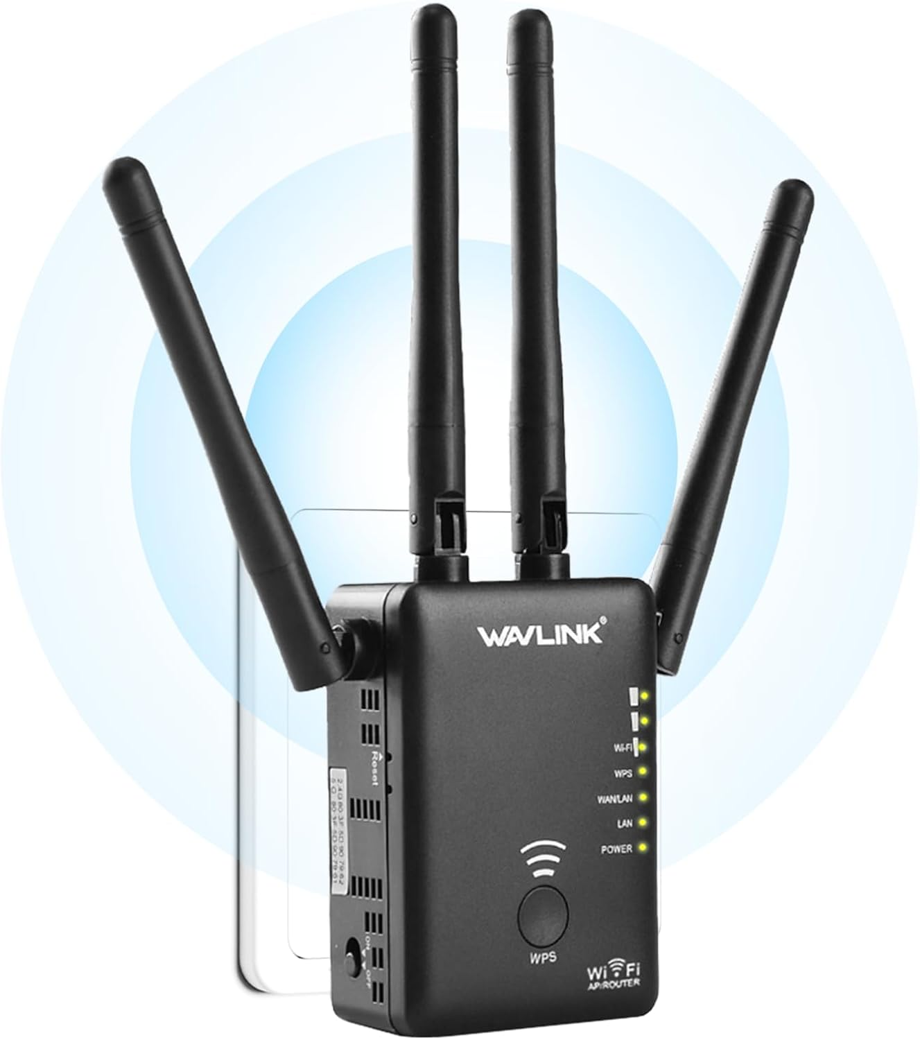 WAVLINK AC1200 Dual Band Wifi Extender/Repeater/Access Point/Router with Gigabit Ethernet Port & 4 High Gain Antennas, WPS 1200Mbps Wifi Booster for Home Office (575A3) image number 2