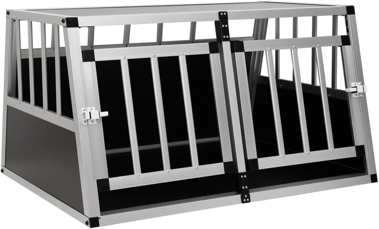 Dog Cage with Double Door 89X69X50 Cm Pet Crate Indoor Outdoor Kennel Heavy Duty image number 4