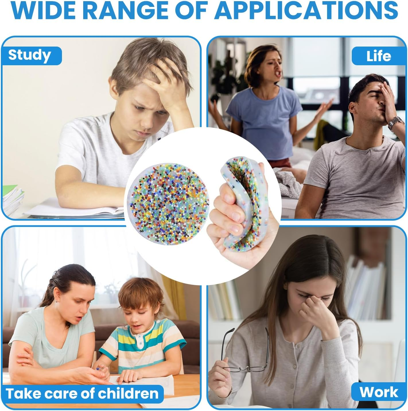 3Pack Skin Picky Pad,Heart/Round Skin Picking Fidget Toys,Silicone Picky Pad Fidget Toys for Adults ,Pink/Transparent Picking Fidget Pad,Release Stress for Trichotillomania/Dermatillomania/Adhd