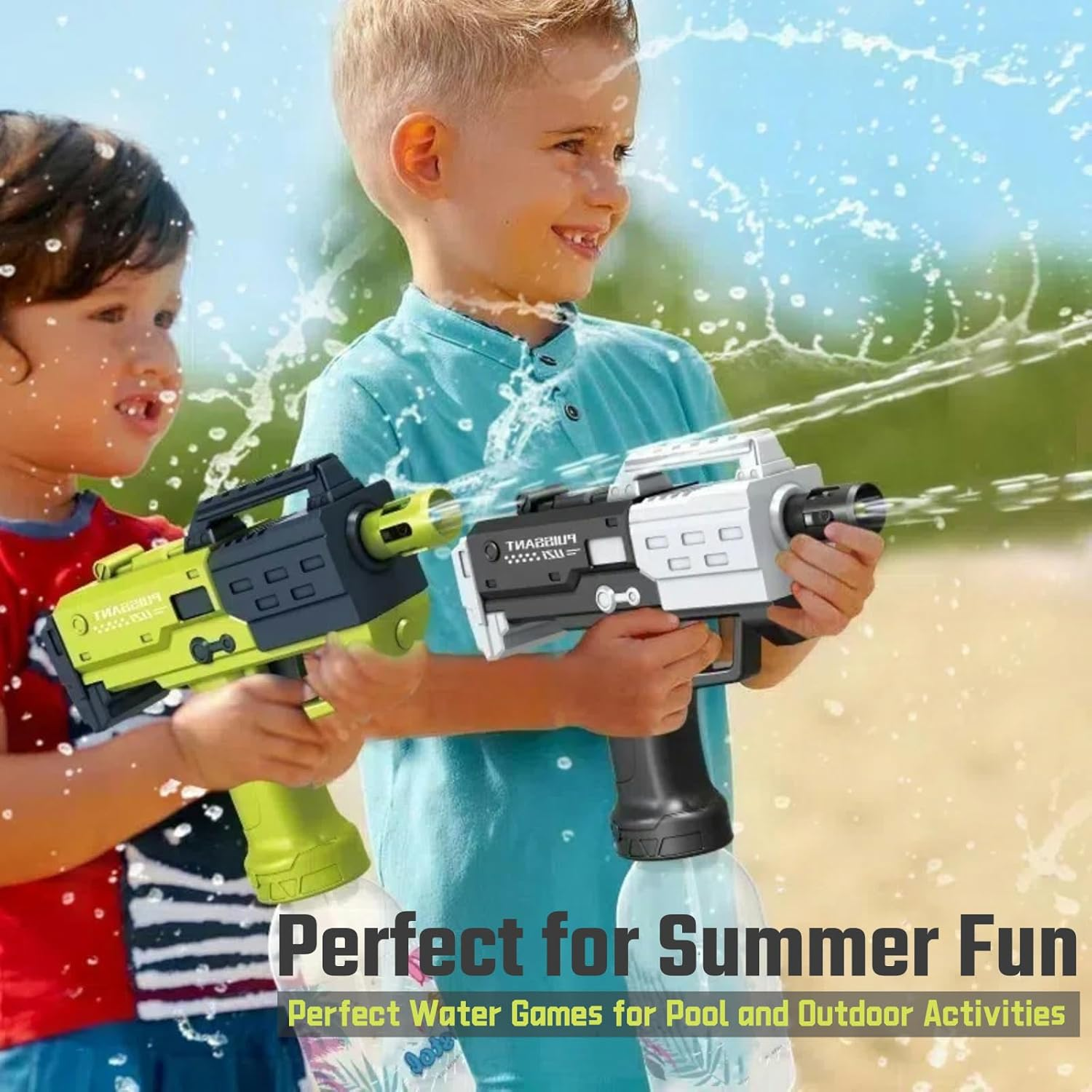 Electric Water Gun, Automatic Water Gun, 10M Range Battery Powered High Power Electric Squirt Gun, Full Auto Water Pistol with High Pressure, 300Ml Large Capacity Water Bottle Electric Water Gun image number 4