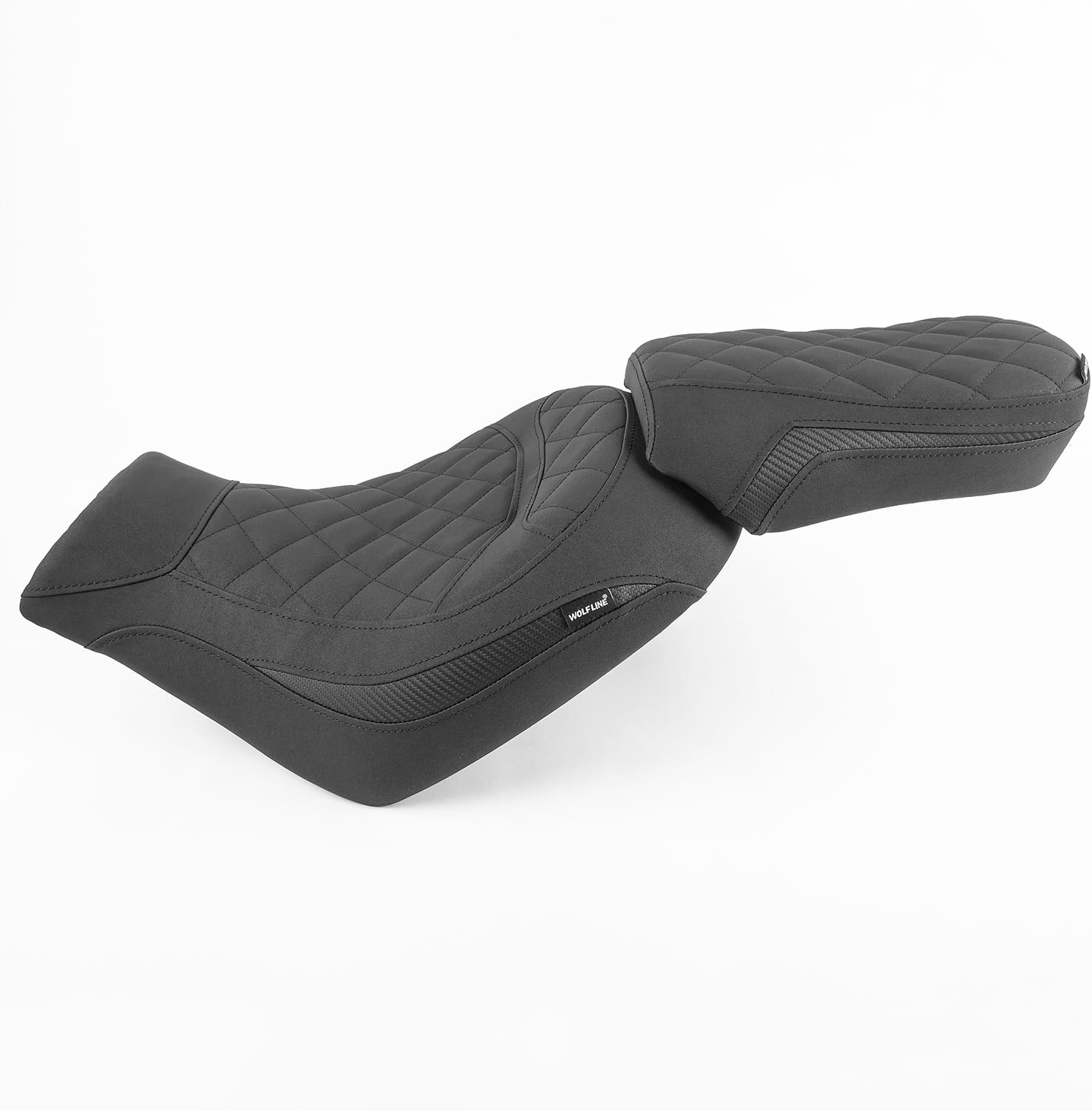 Comfortable Seat Pad Cushion Replacement for Vulcan S VN EN 650 VN650 EN650 2015-2024 Motorcycle Front Driver Rear Passenger Seat Covers Pressure Relief Touring Pillion Saddle, Black-1 Set image number 5