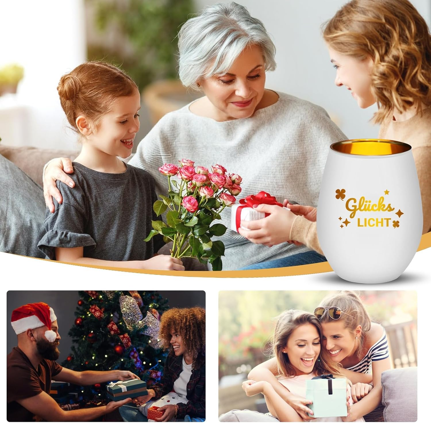 Lucky Light Tea Light Lantern with Engraving, Gifts for Women Lucky Light image number 2