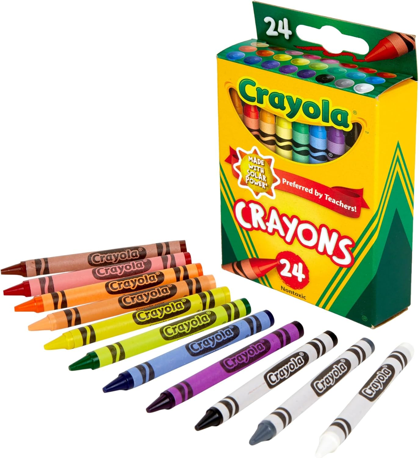 CRAYOLA 24 Pack Regular Crayons, Perfect for Art, Colouring and Drawing, Classic Crayola Colours, Preferred by Teachers, Child Safe and Nontoxic, 52-3024 image number 3