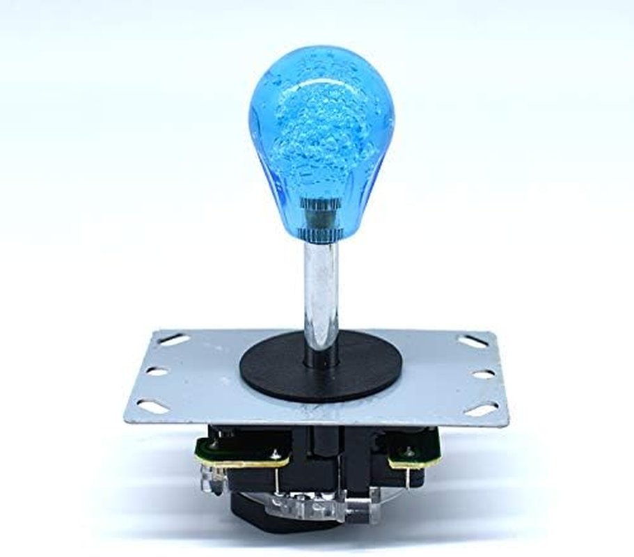 Arcity Arcade Joystick Bat Oval Top Handle Knob American Type Replacement Crystal Blue Big Head for Zippy SANWA SEIMITSU Arcade1Up Fight Stick Machine Console Cabinet New