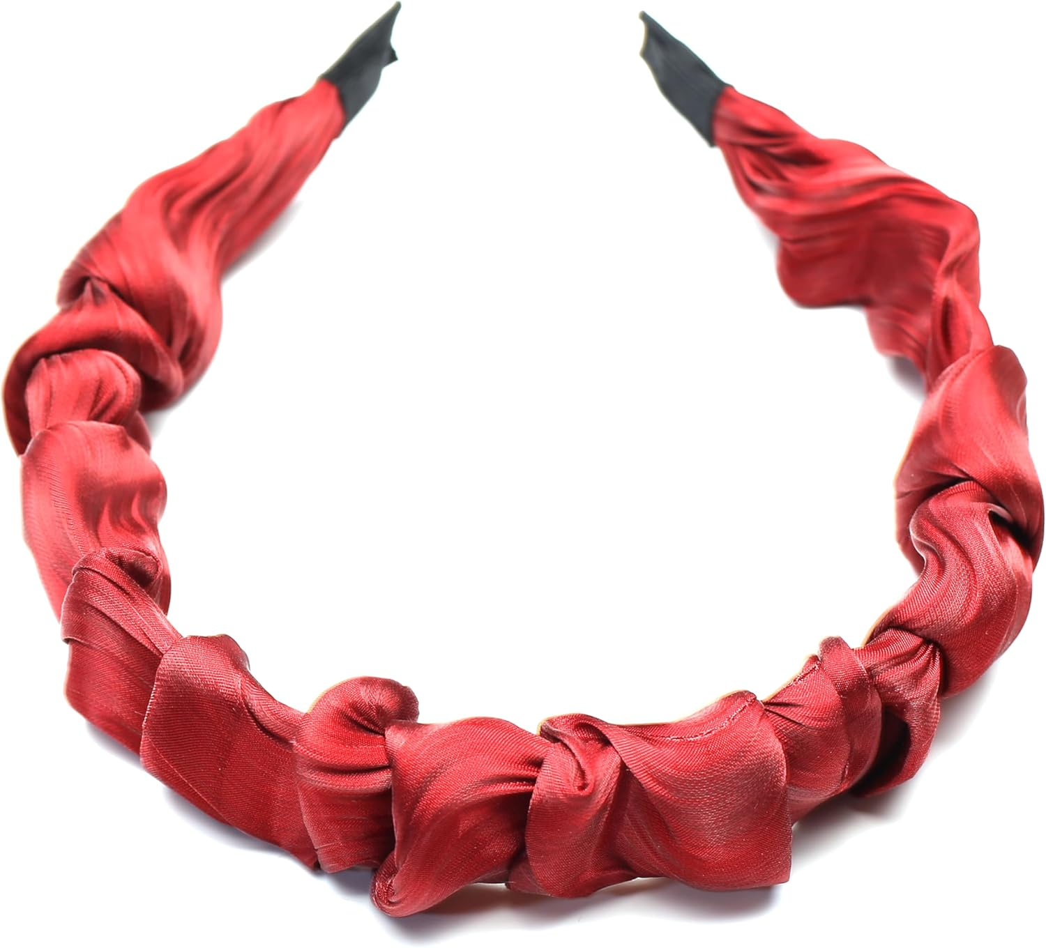 Qingoo Pleated White Headband Women Headband Hair Accessories Elegant Girls Hair Accessory 1 Piece (White)