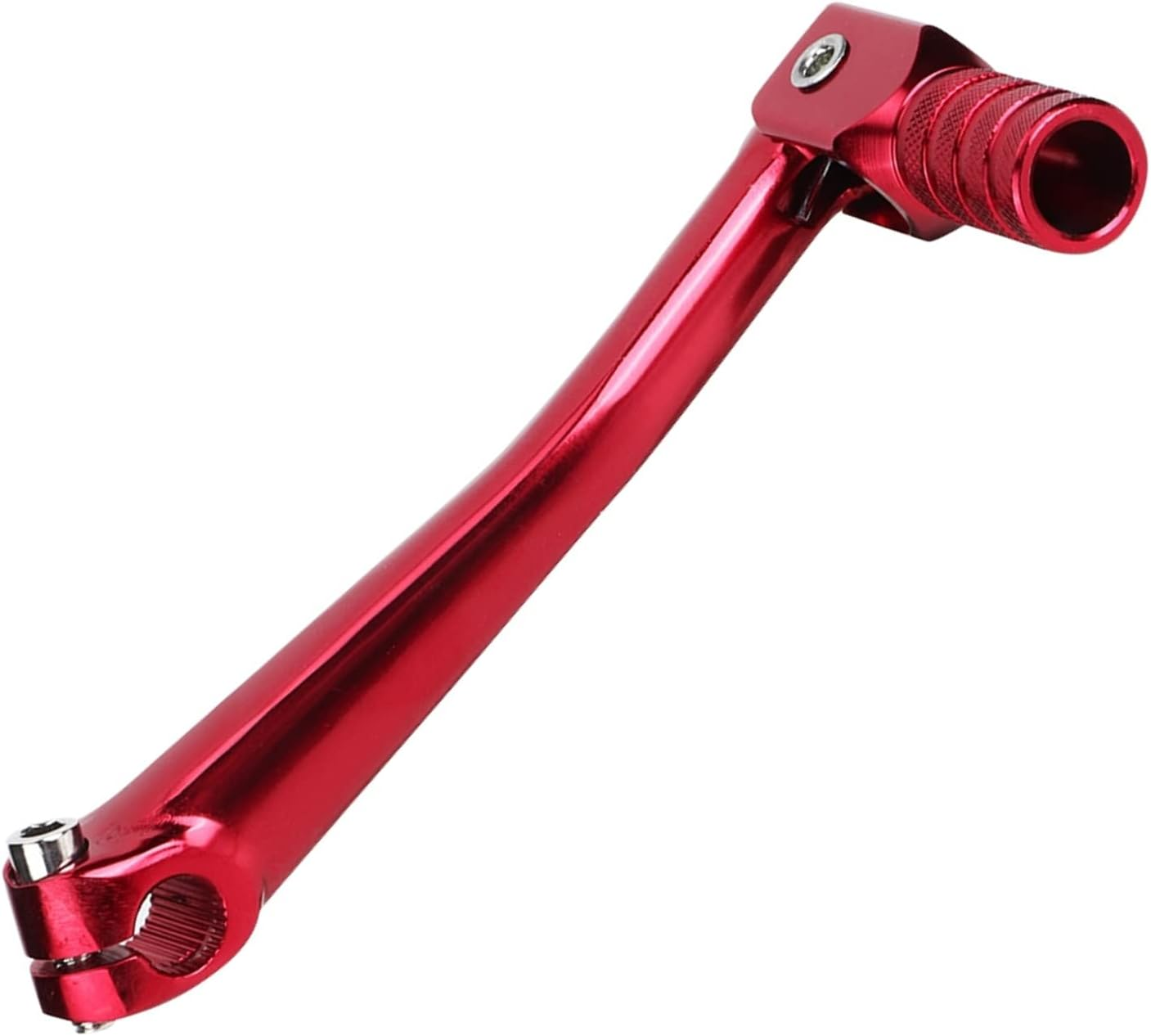 Motorcycle Gear Shift Pedal Lever, Universal CNC Aluminum Alloy Folding Heel Toe Gear Shifter Lever Arms Motorbike Modification Part 11-14Mm/ 0.43-0.55In(Red) image number 6