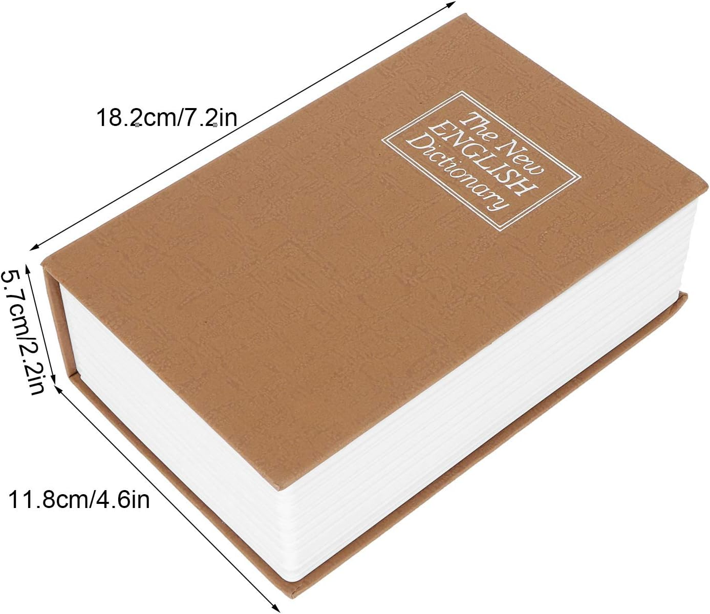 Book Safe with Combination Lock, Money Hiding Box Faux Dictionary Diversion Storage Container Security for Home Office Bookshelf Jewelry Cash Concealment Furniture Hollow Case Hidden Compartment Gift image number 4