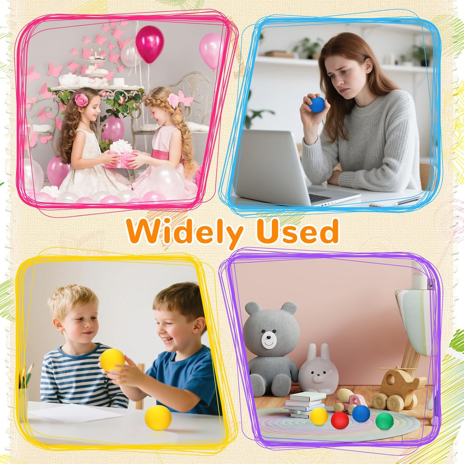 Tapvai Pack of 12 Children'S Soft Balls, 6 Cm Diameter, Foam Ball Made of EVA Material, Foam Balls, Foam Ball for Indoor Games and Family Activities for Boys and Girls image number 4