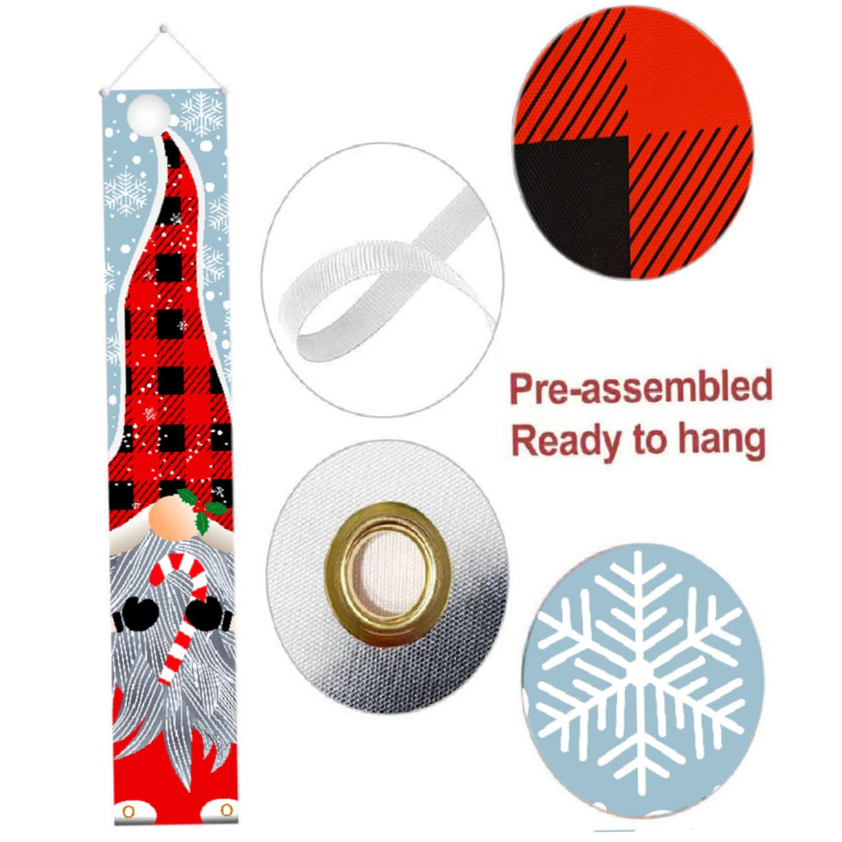 Parliky Door Decoration Christmas Decorative Couplets Holiday Indoor Outdoor Banner