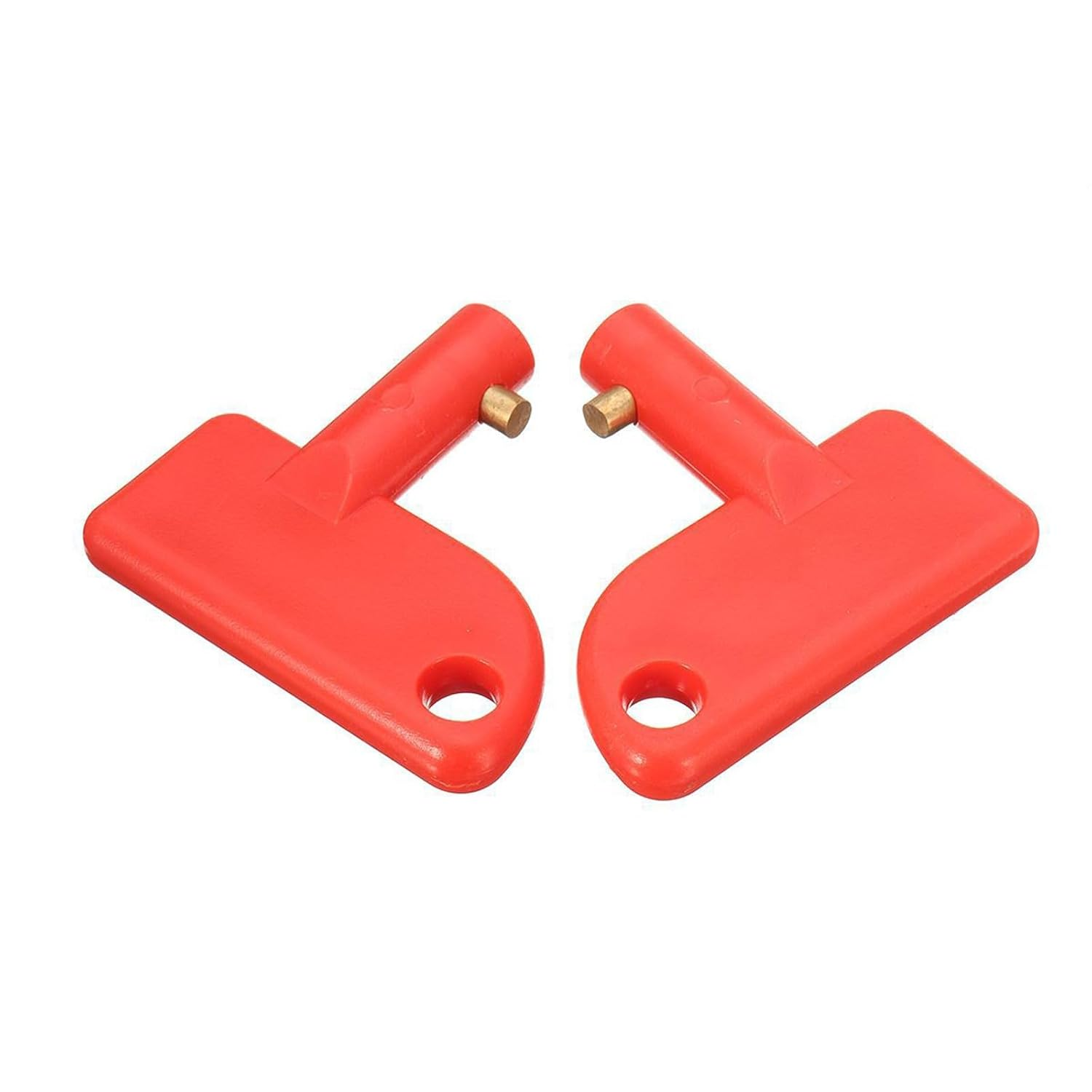 2 Pcs Battery Disconnect Isolator Switch - Battery Cut off Switch with Replacement Key for Battery Disconnect Isolator Power Kill Switc H Fit for Marine Car Boat RV ATV Auto Truck（Red） image number 4